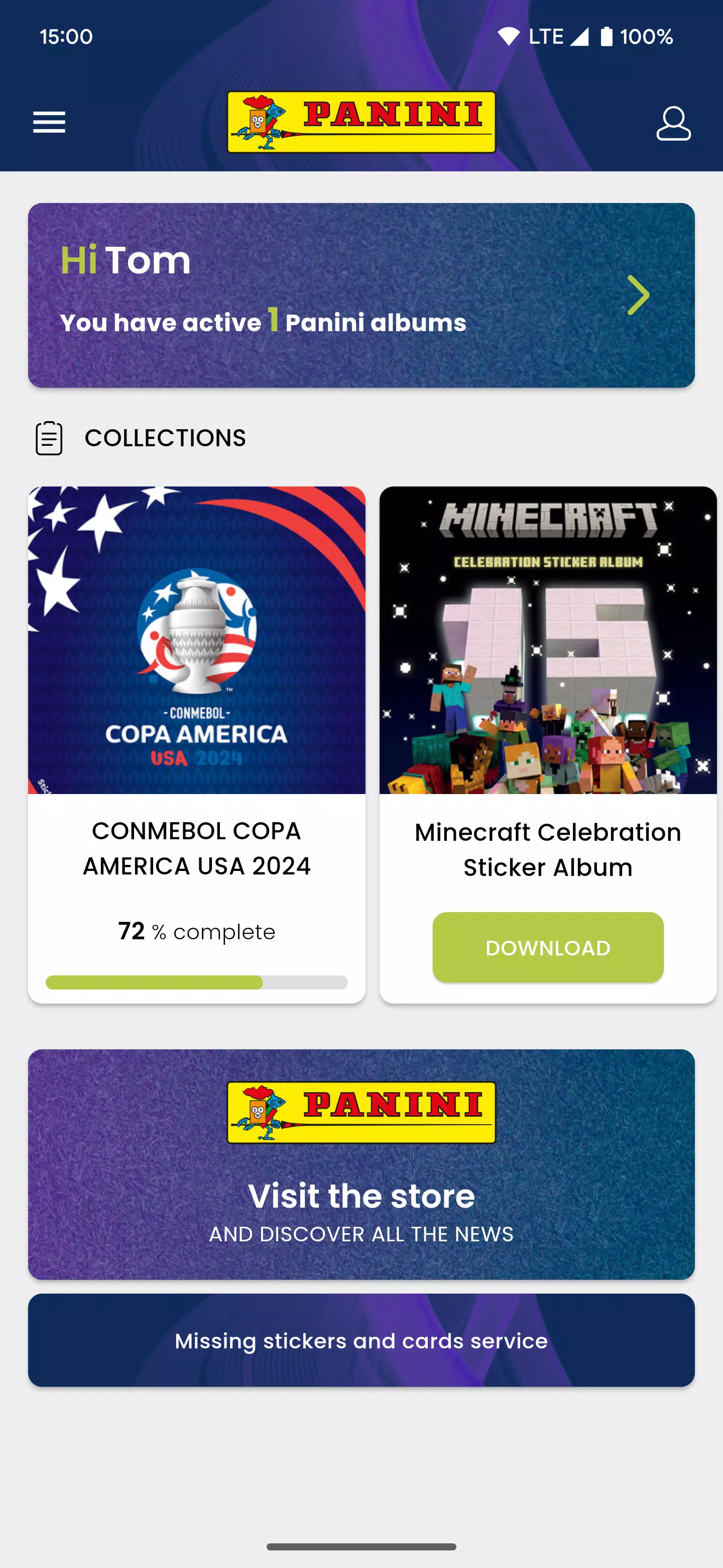 Panini Collectors Screenshot 1