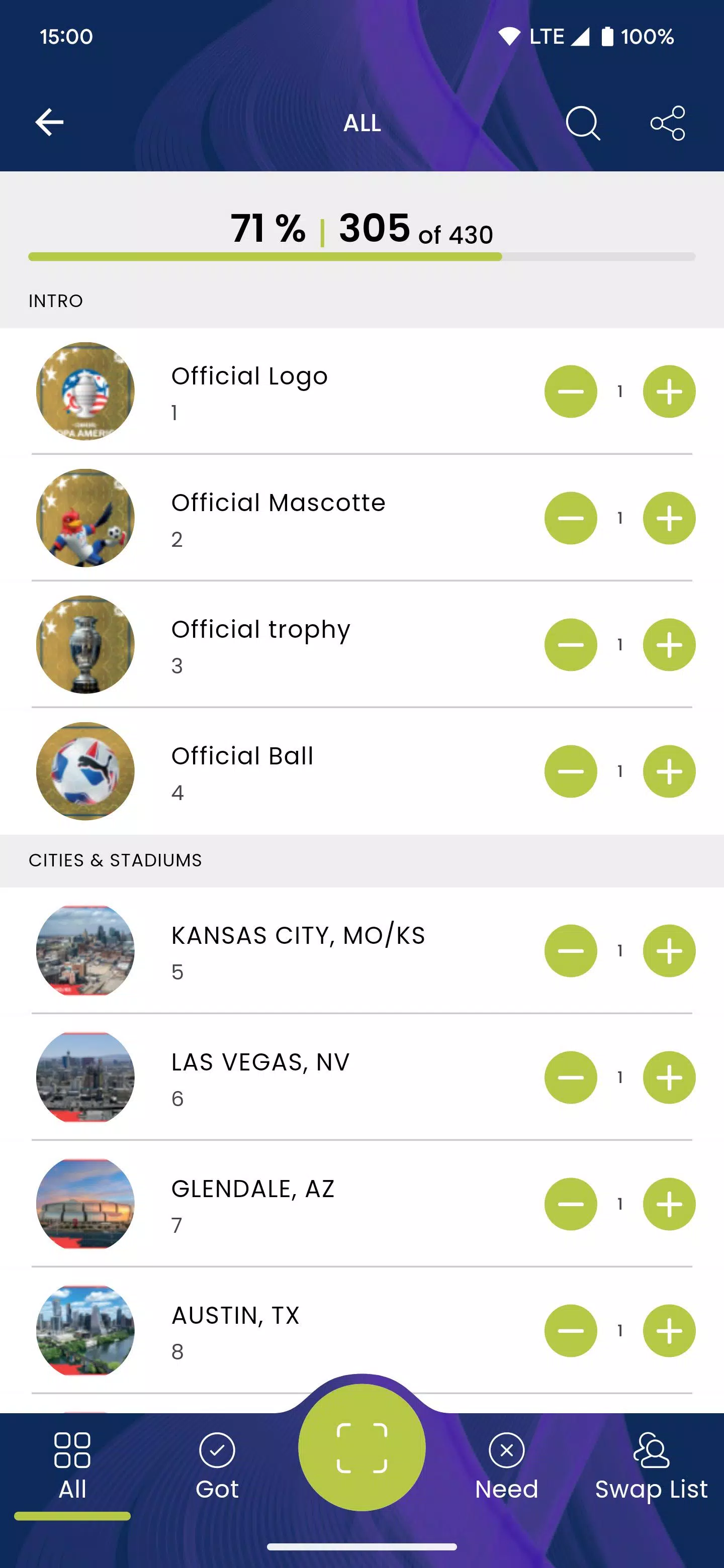 Panini Collectors Screenshot 3