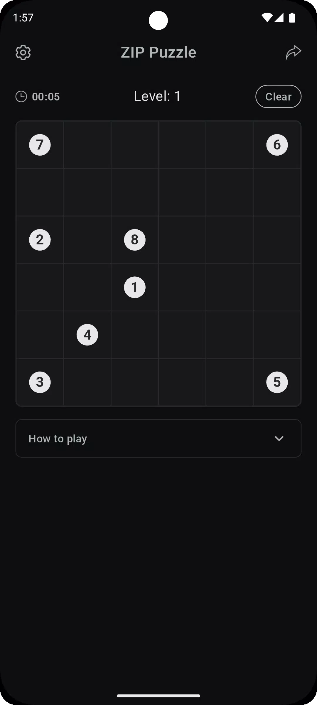 ZIP Puzzle Screenshot 1