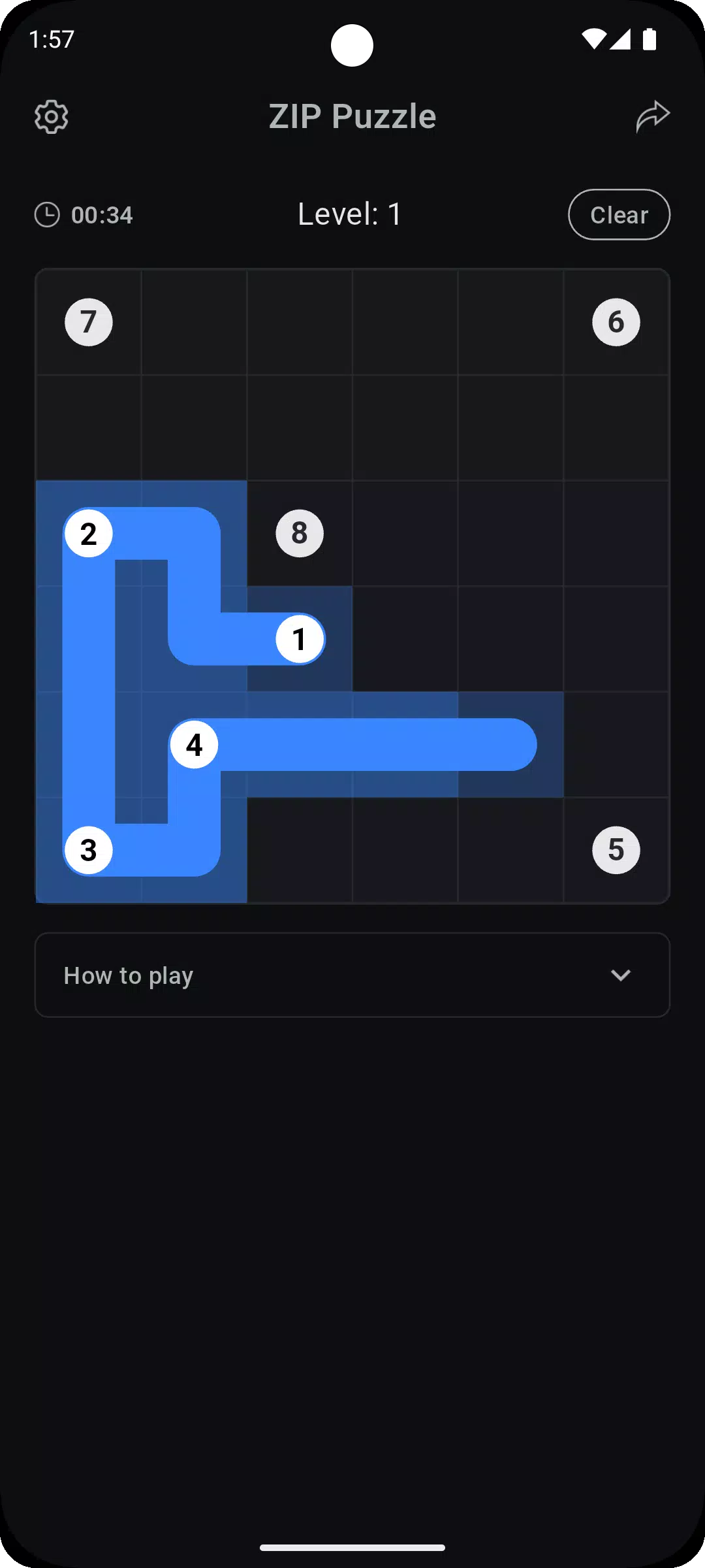 ZIP Puzzle Screenshot 2