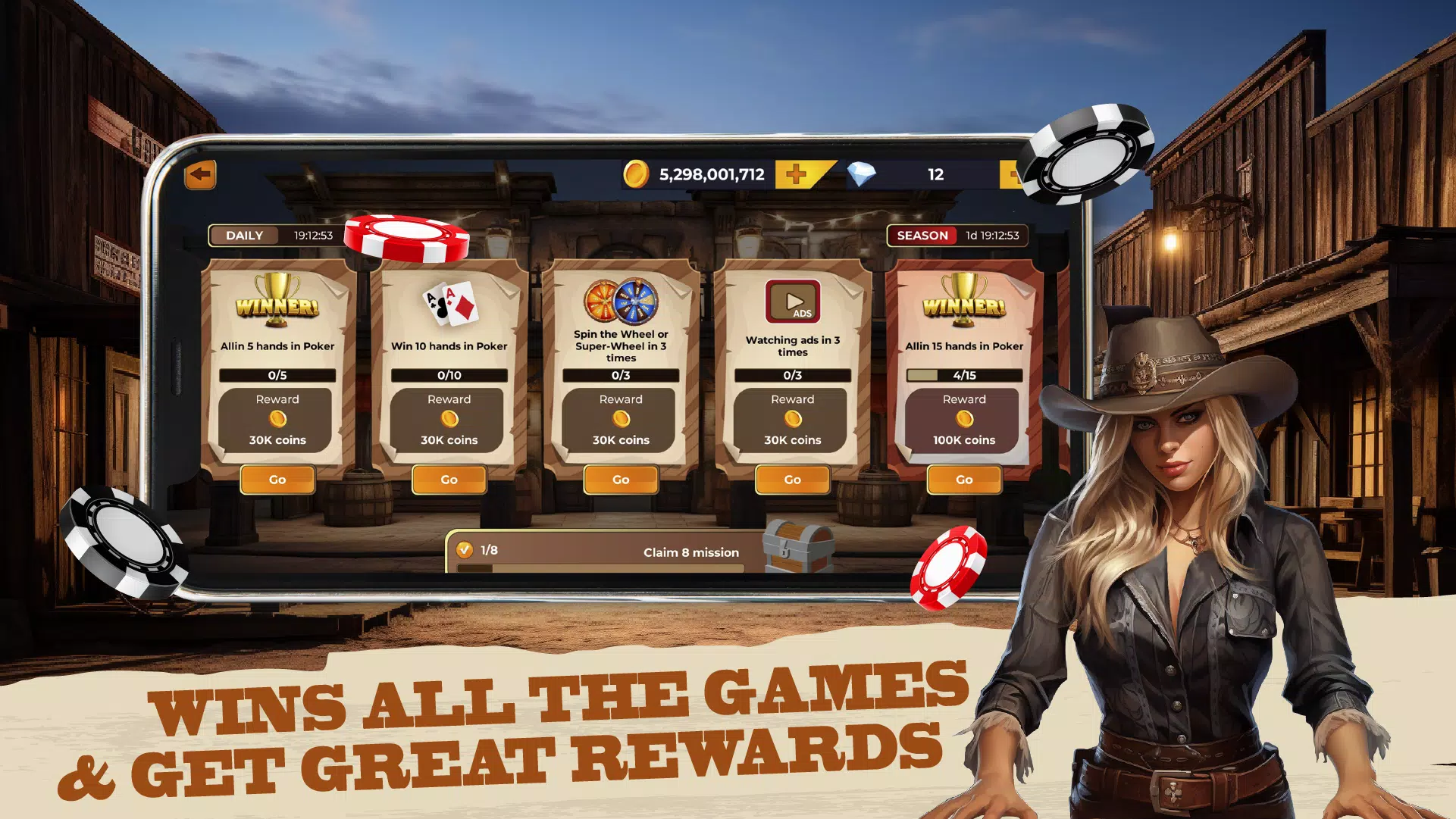 Poker Texas Hold'em Cowboys Screenshot 3