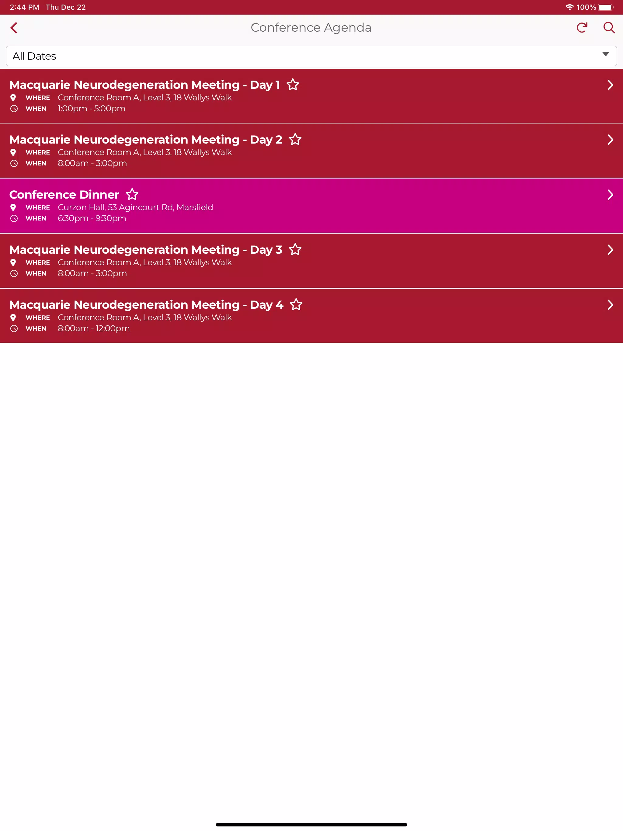 Macquarie University Events Screenshot 6 