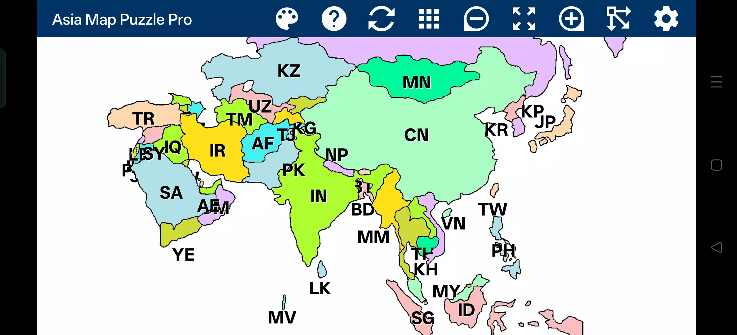 Asia Map Puzzle Screenshot 5