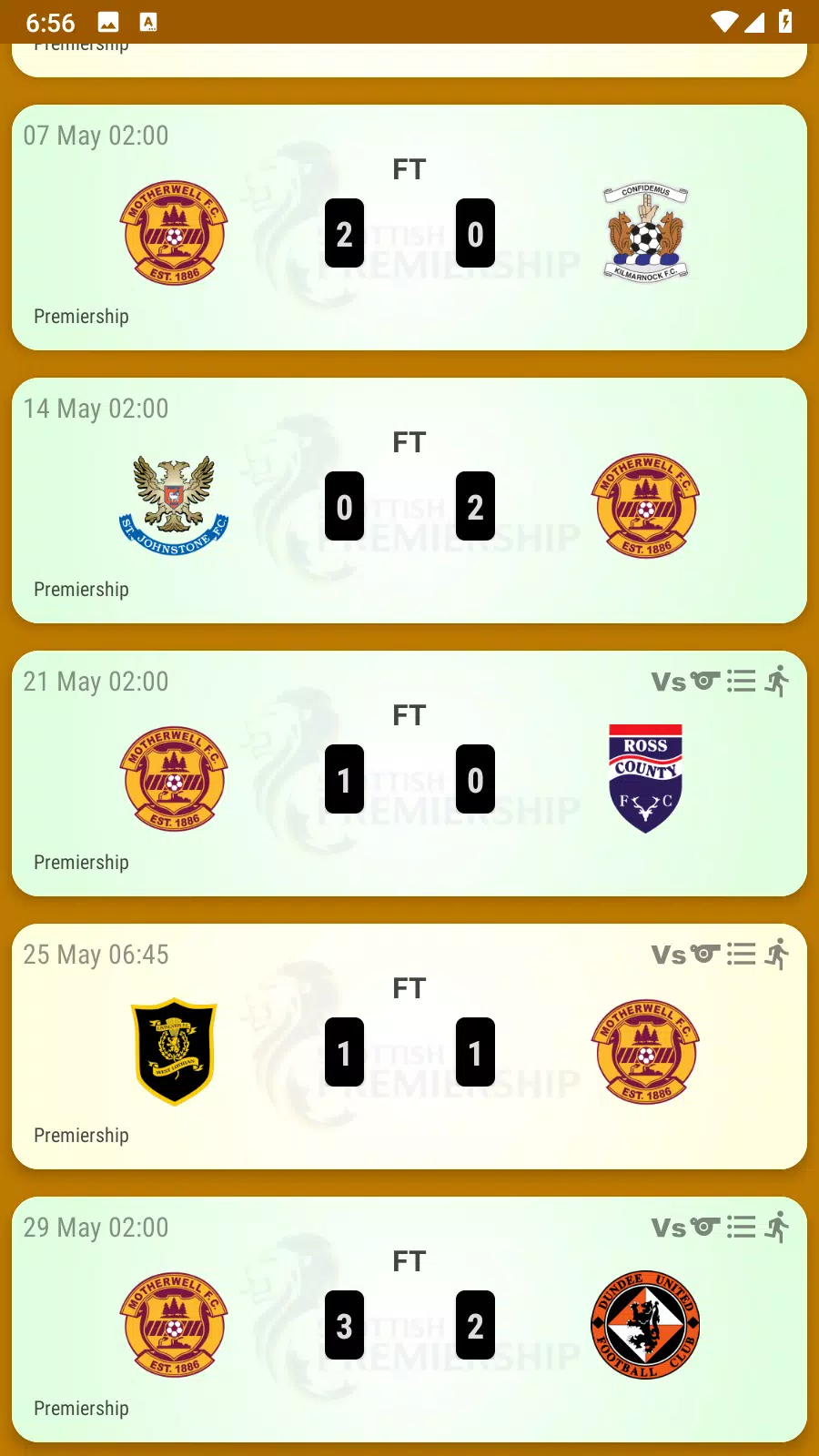 Motherwell FC Fan App Screenshot 2