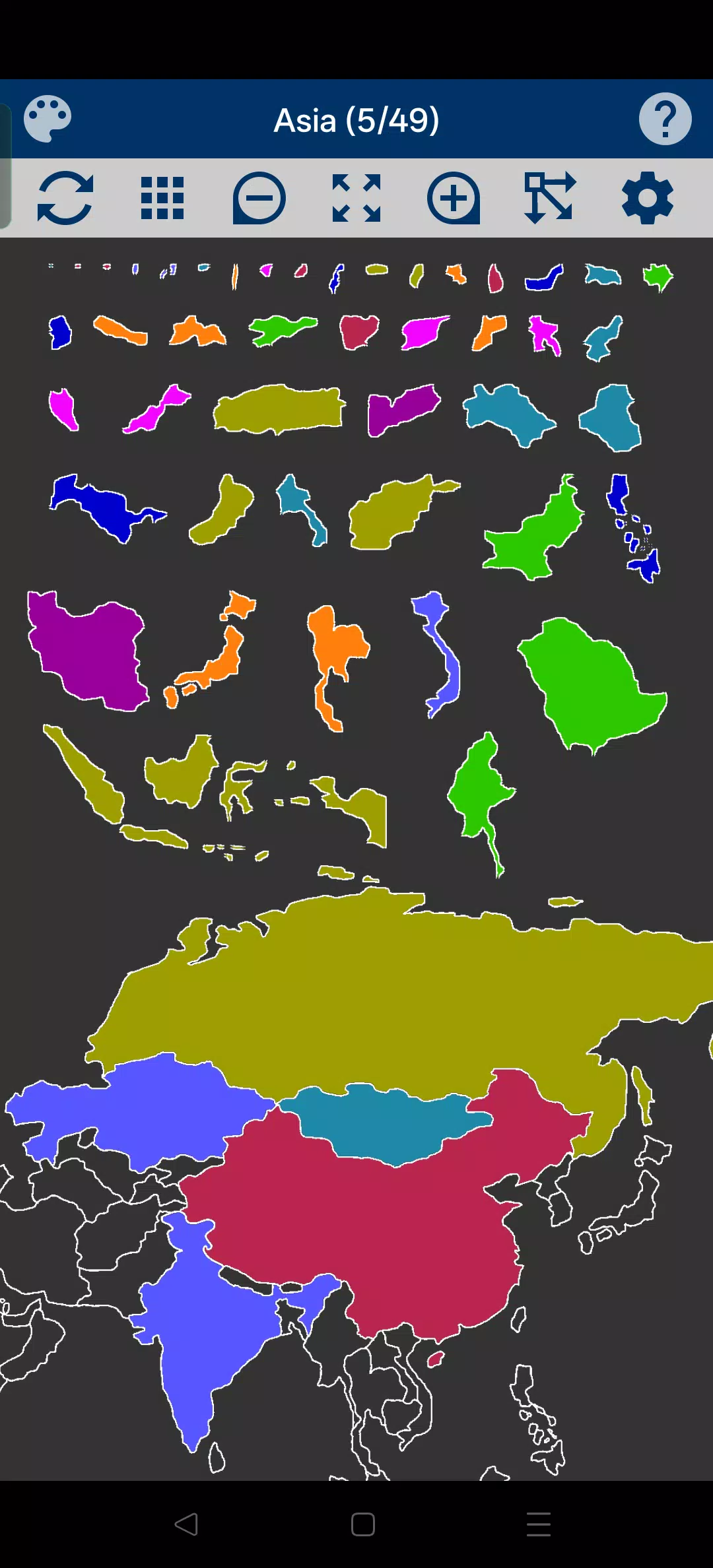 Asia Map Puzzle Screenshot 2