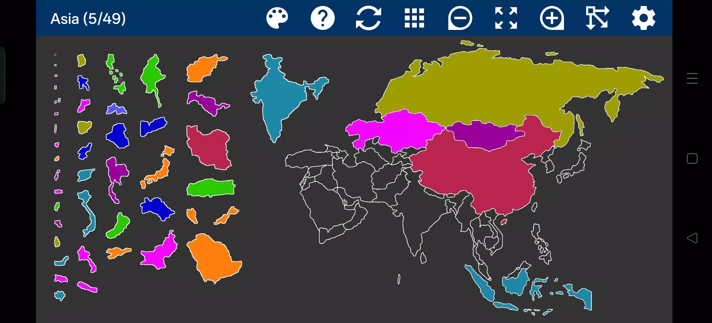 Asia Map Puzzle Screenshot 6