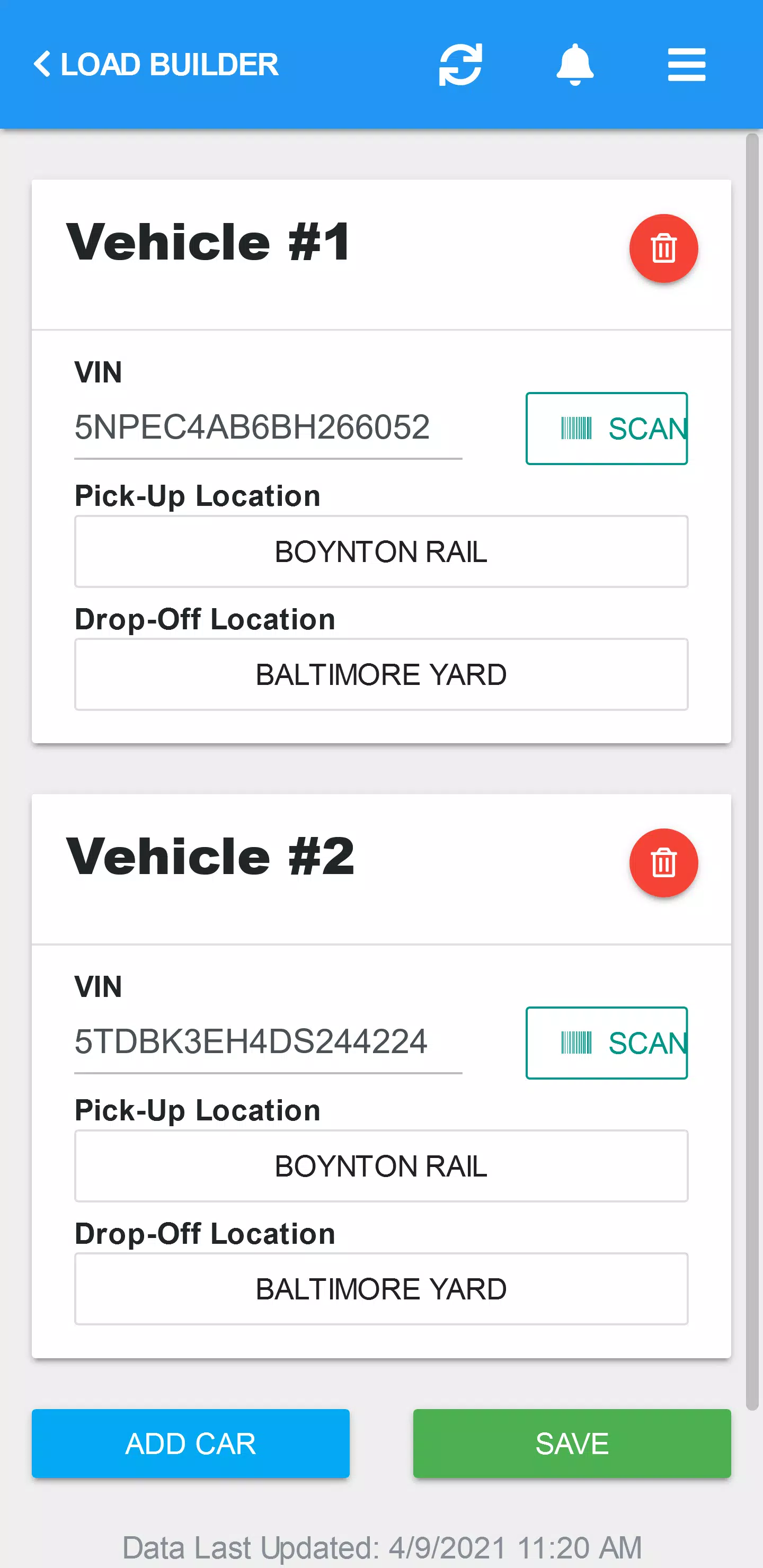 Load Manager Screenshot 2