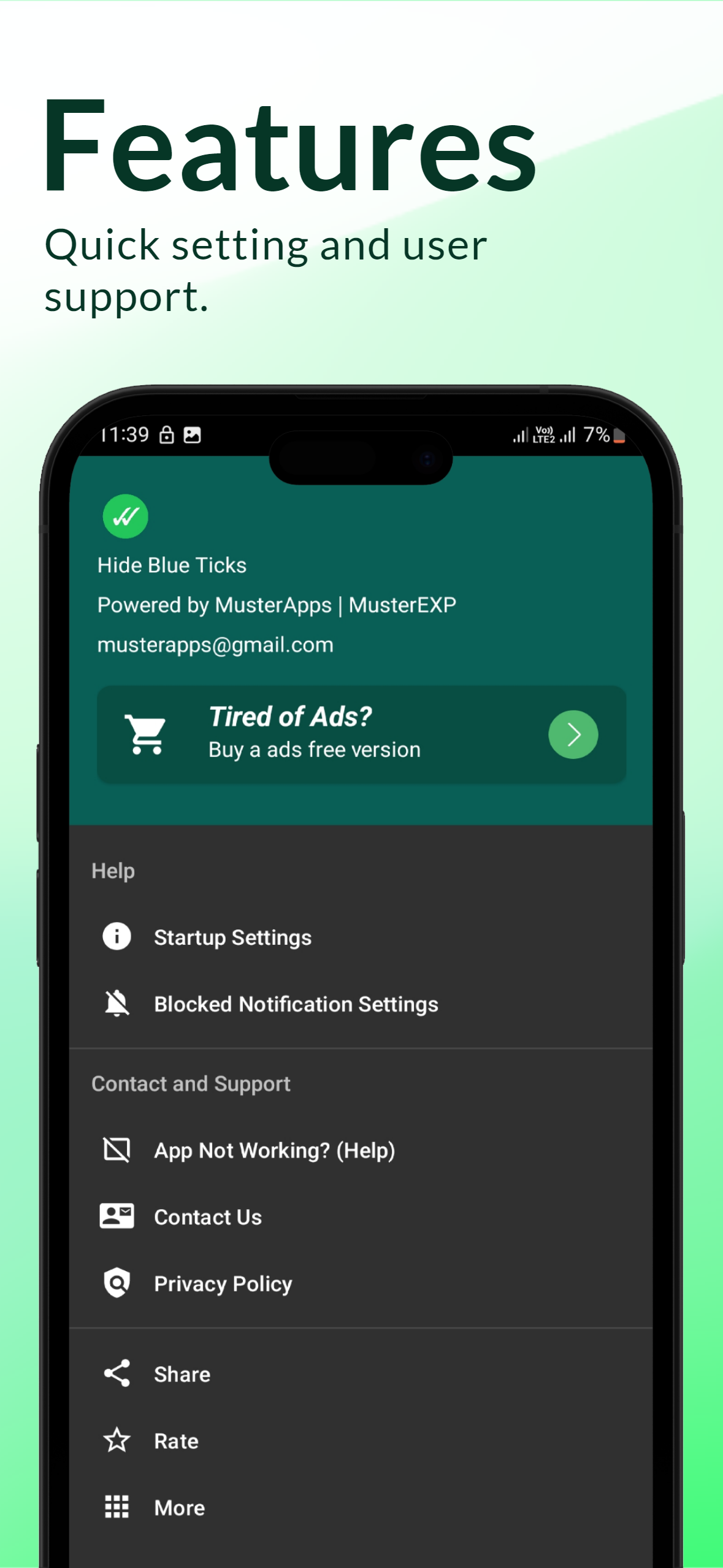 Hide Blue Ticks Screenshot 3