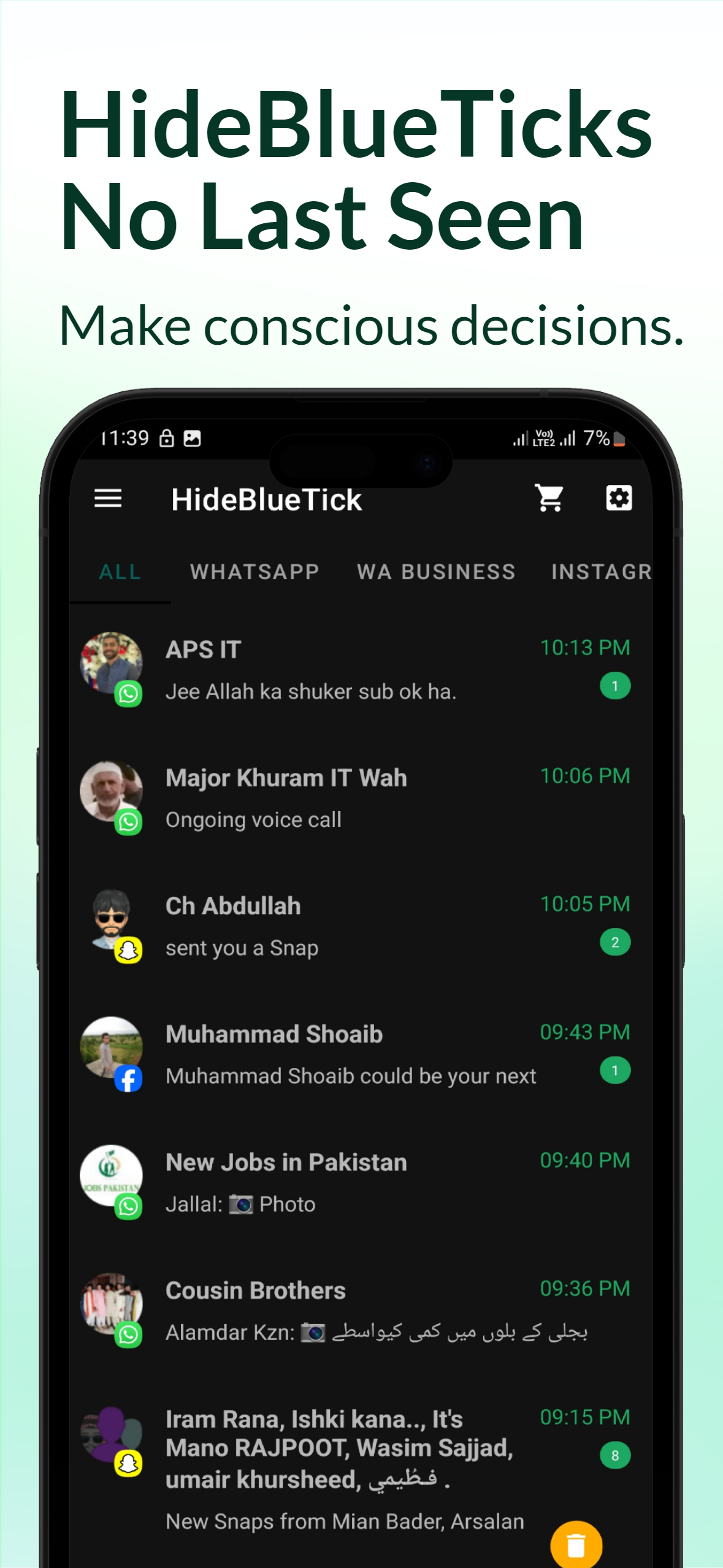 Hide Blue Ticks Screenshot 1