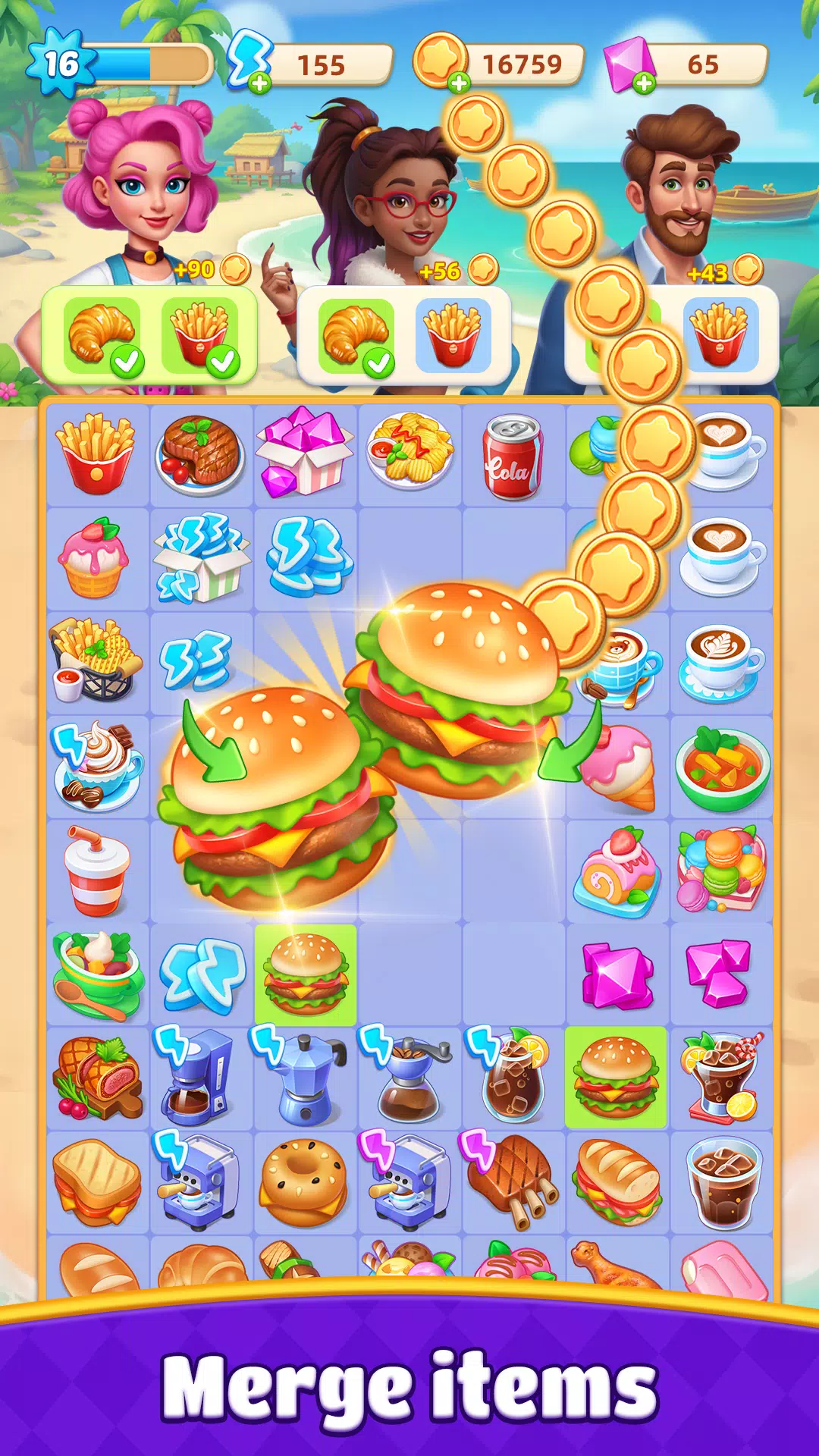 Diner Merge: Dish Dash Screenshot 4