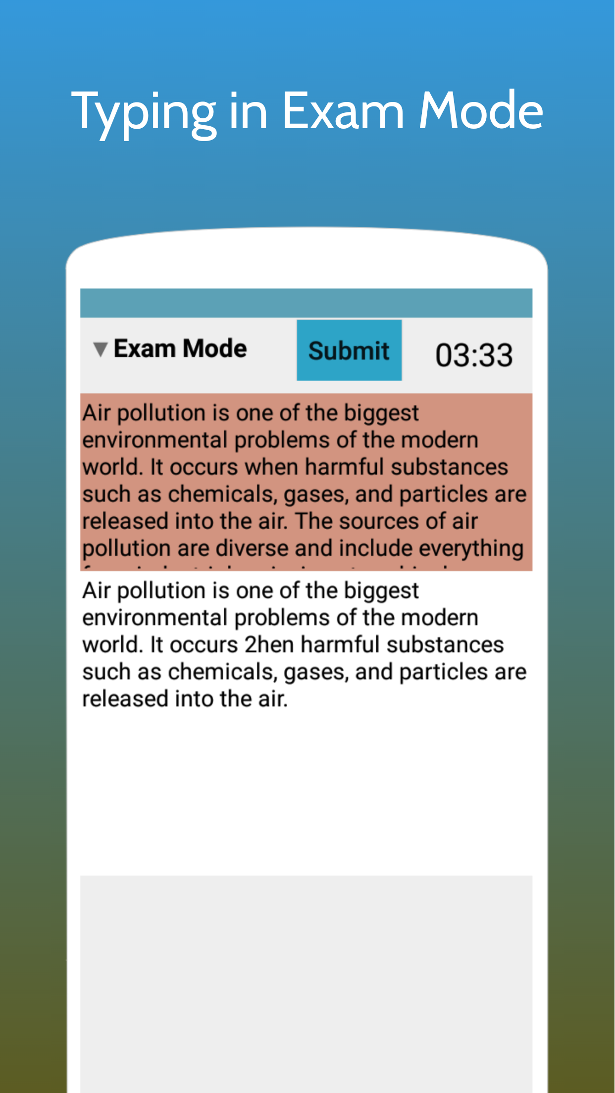 Typing Test App for Exams Screenshot 3 