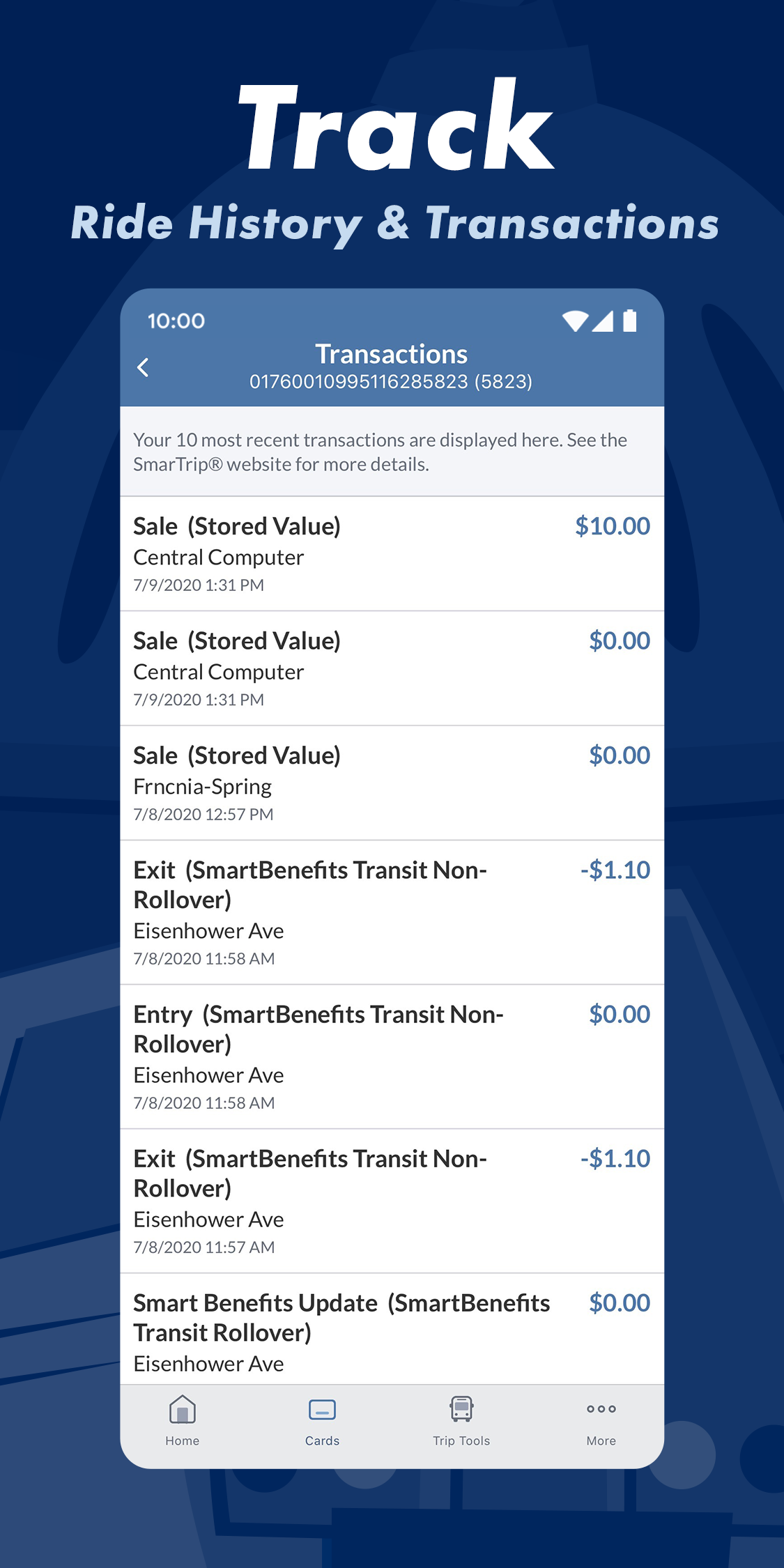 SmarTrip Screenshot 5