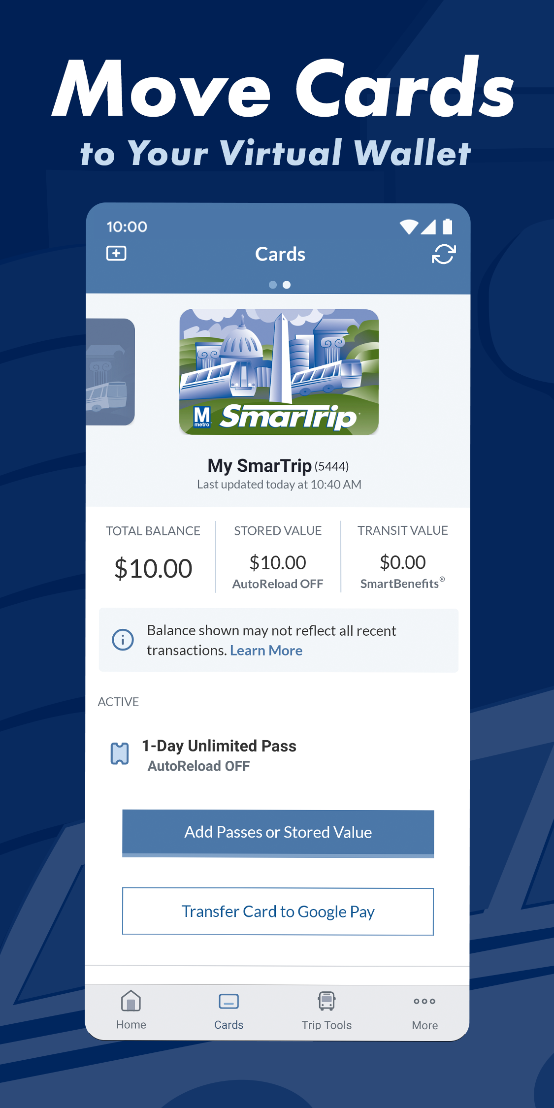 SmarTrip Screenshot 2