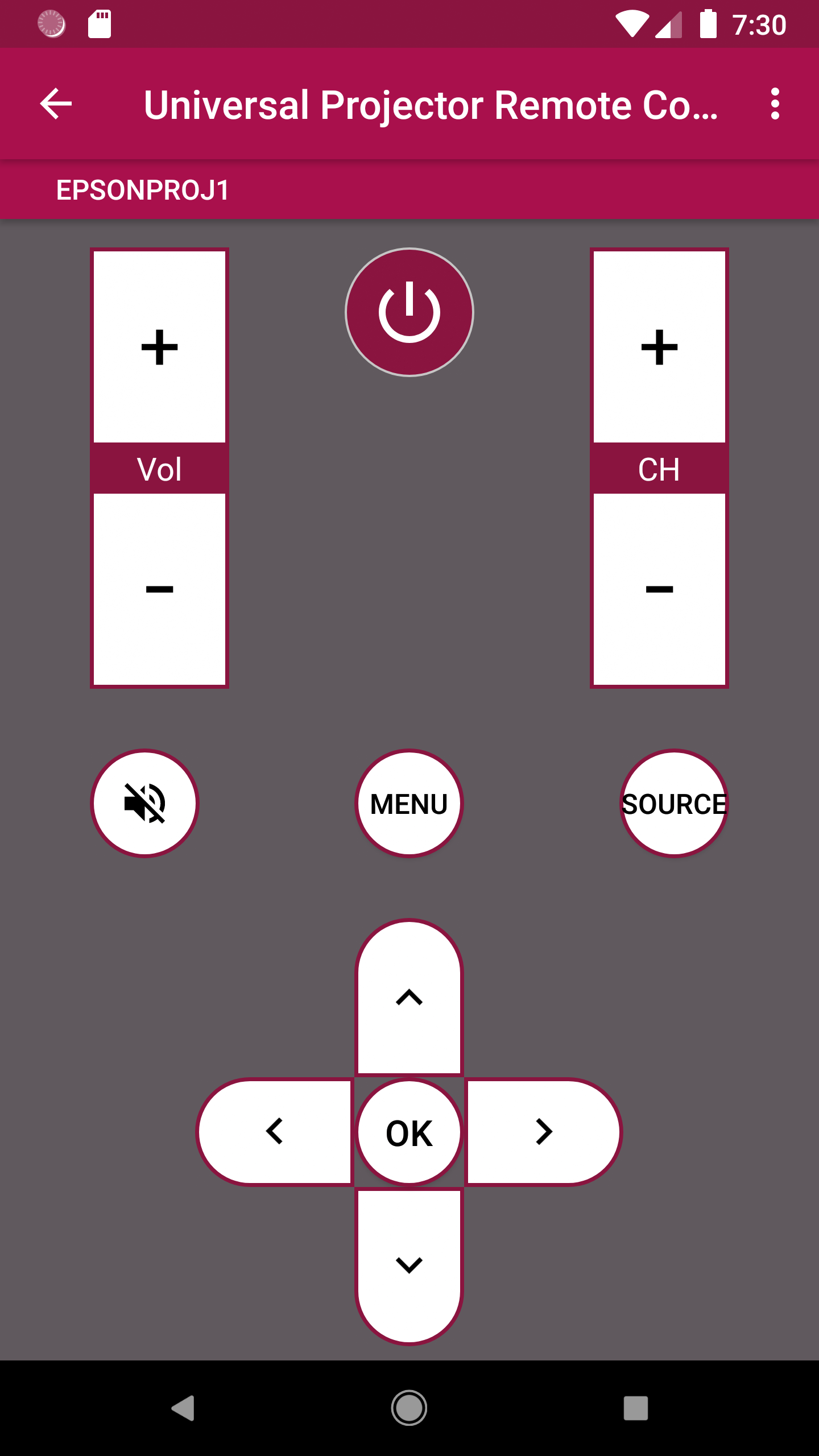 Universal Projector Remote Screenshot 6