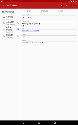PasswdSafe Screenshot 9