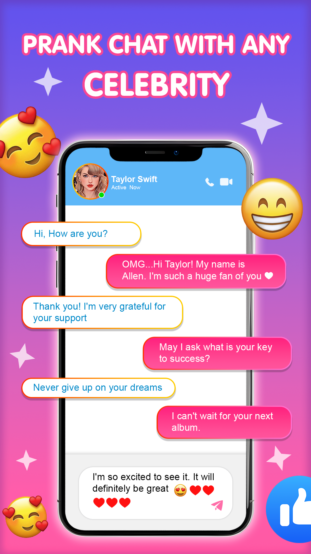 Celebs Prank Call & Chat Screenshot 6