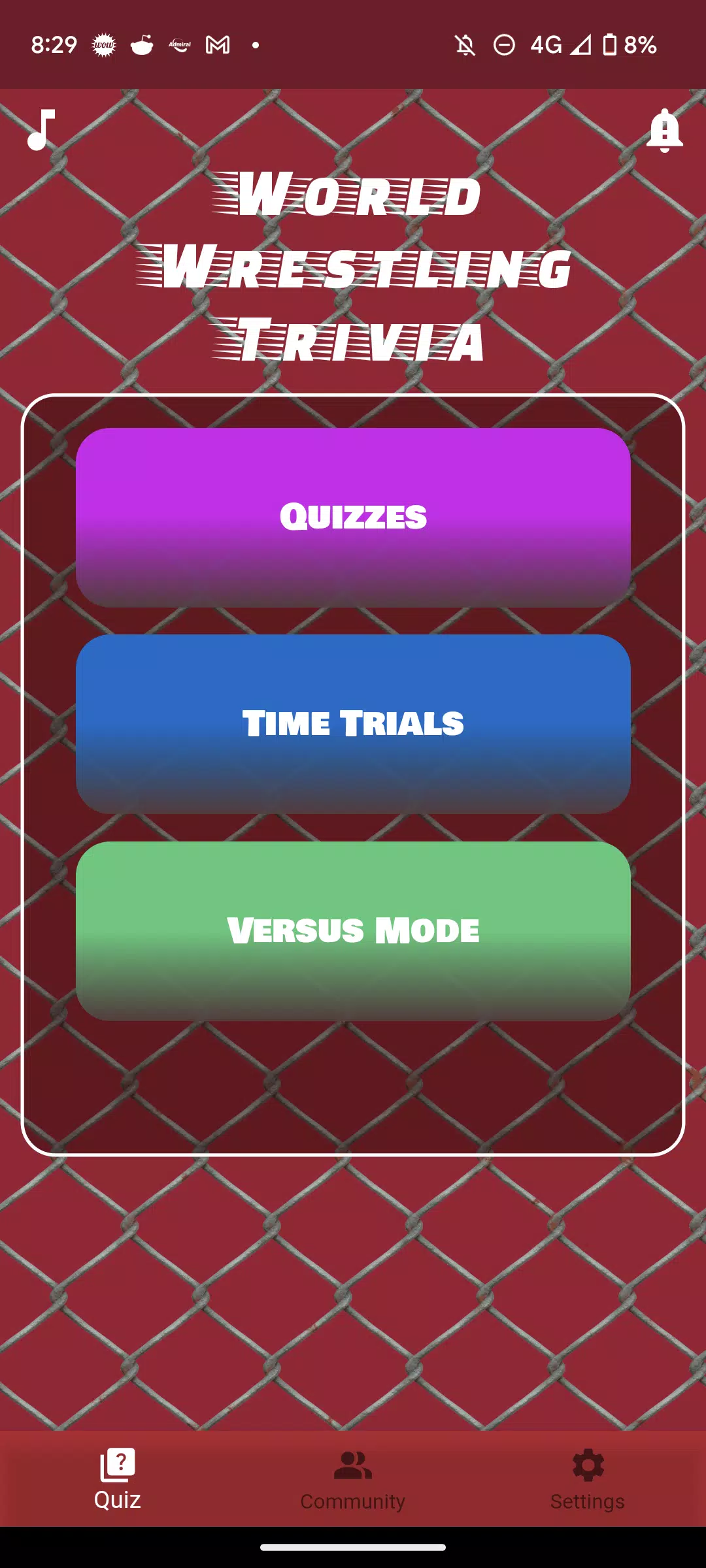 World Wrestling Trivia Screenshot 1 