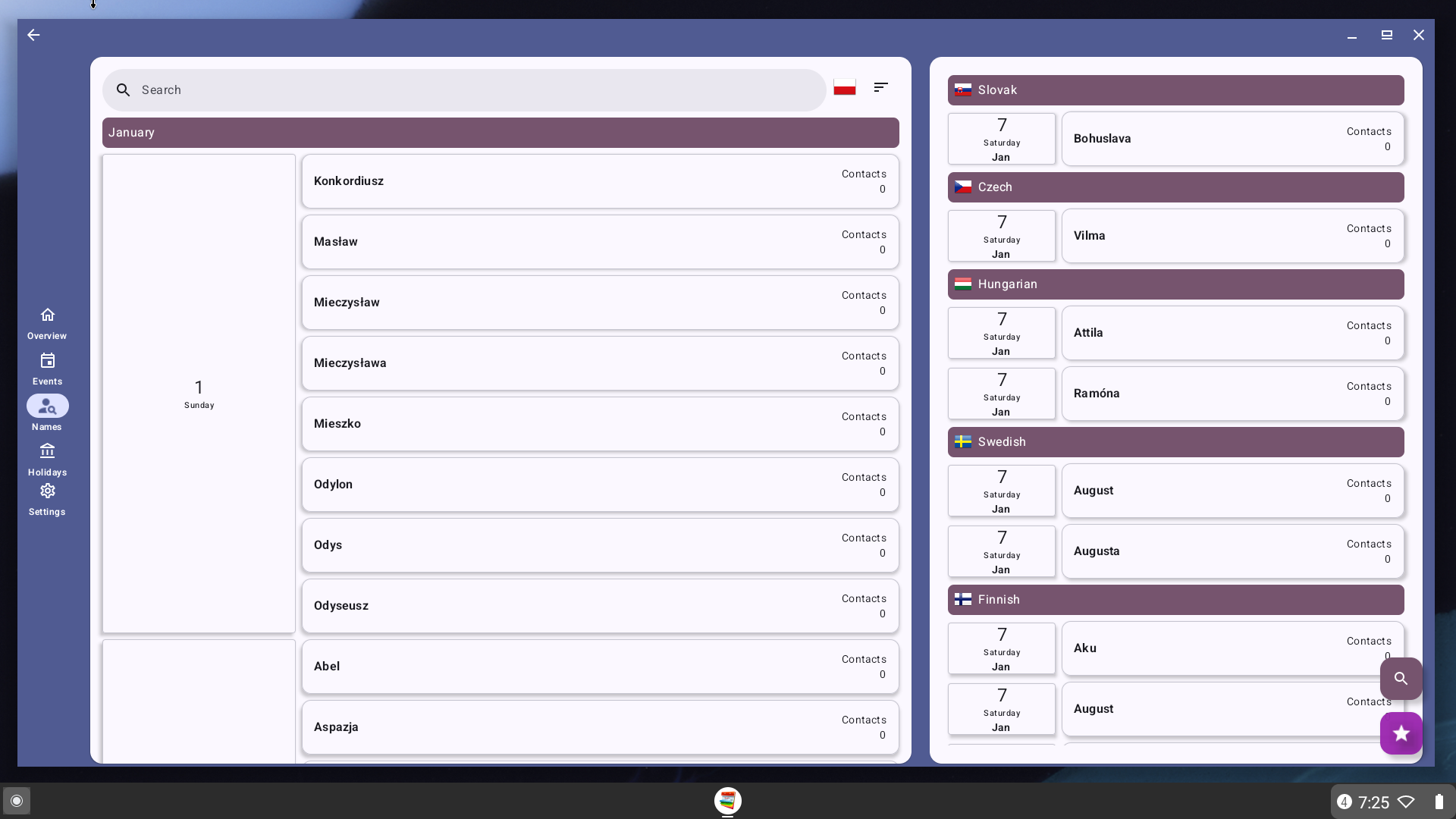 Calendar: Names and Birthdays Screenshot 14