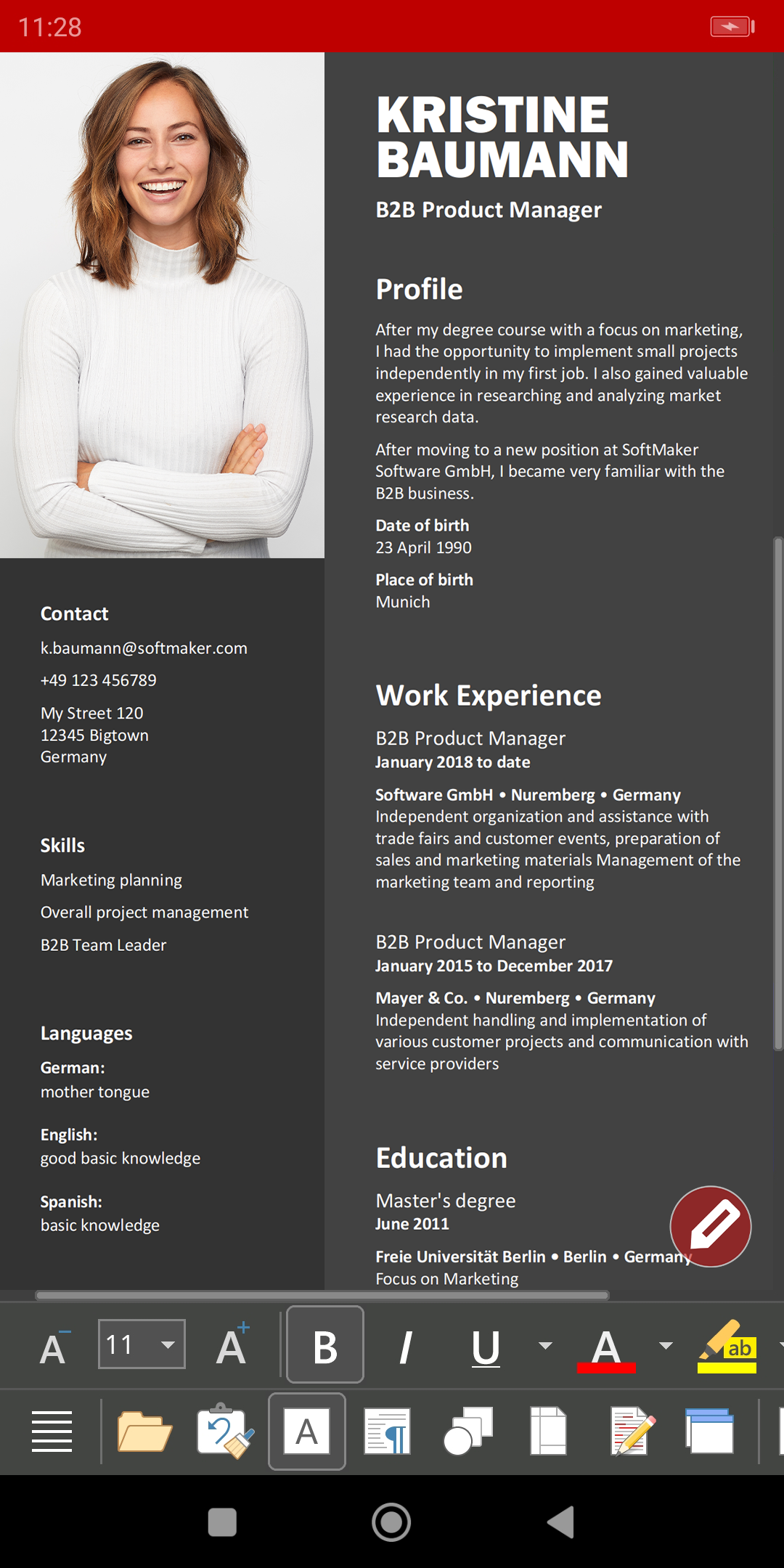 Office NX: TextMaker Screenshot 2 