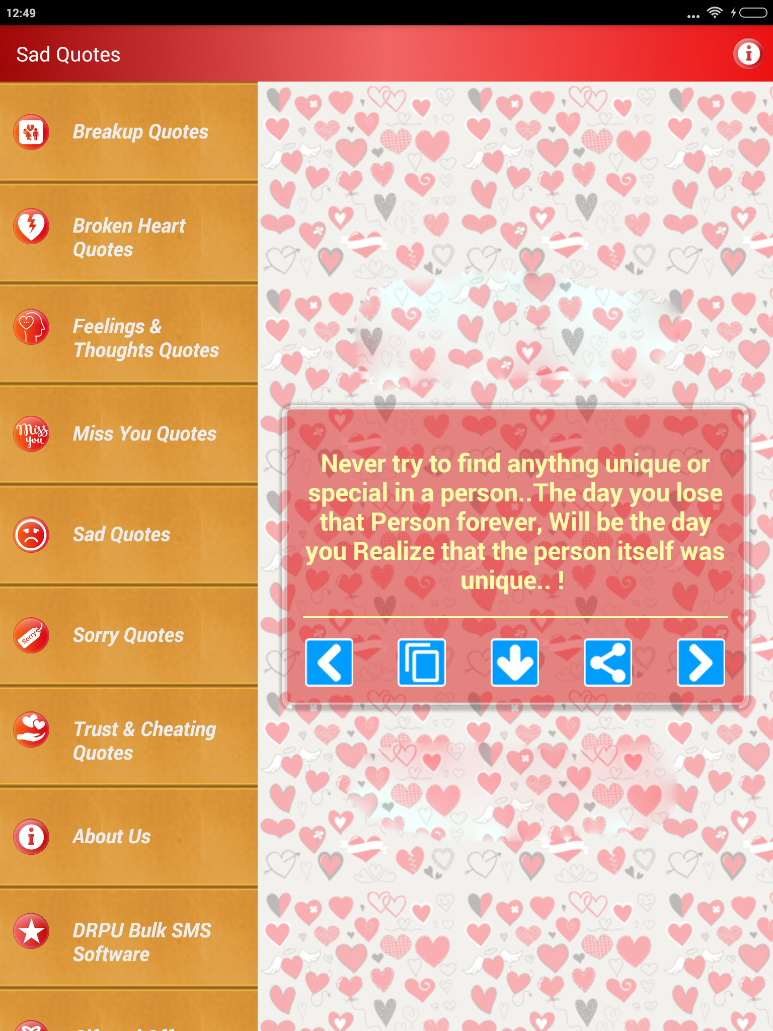 Sad & Broken Heart Pain Status Screenshot 13