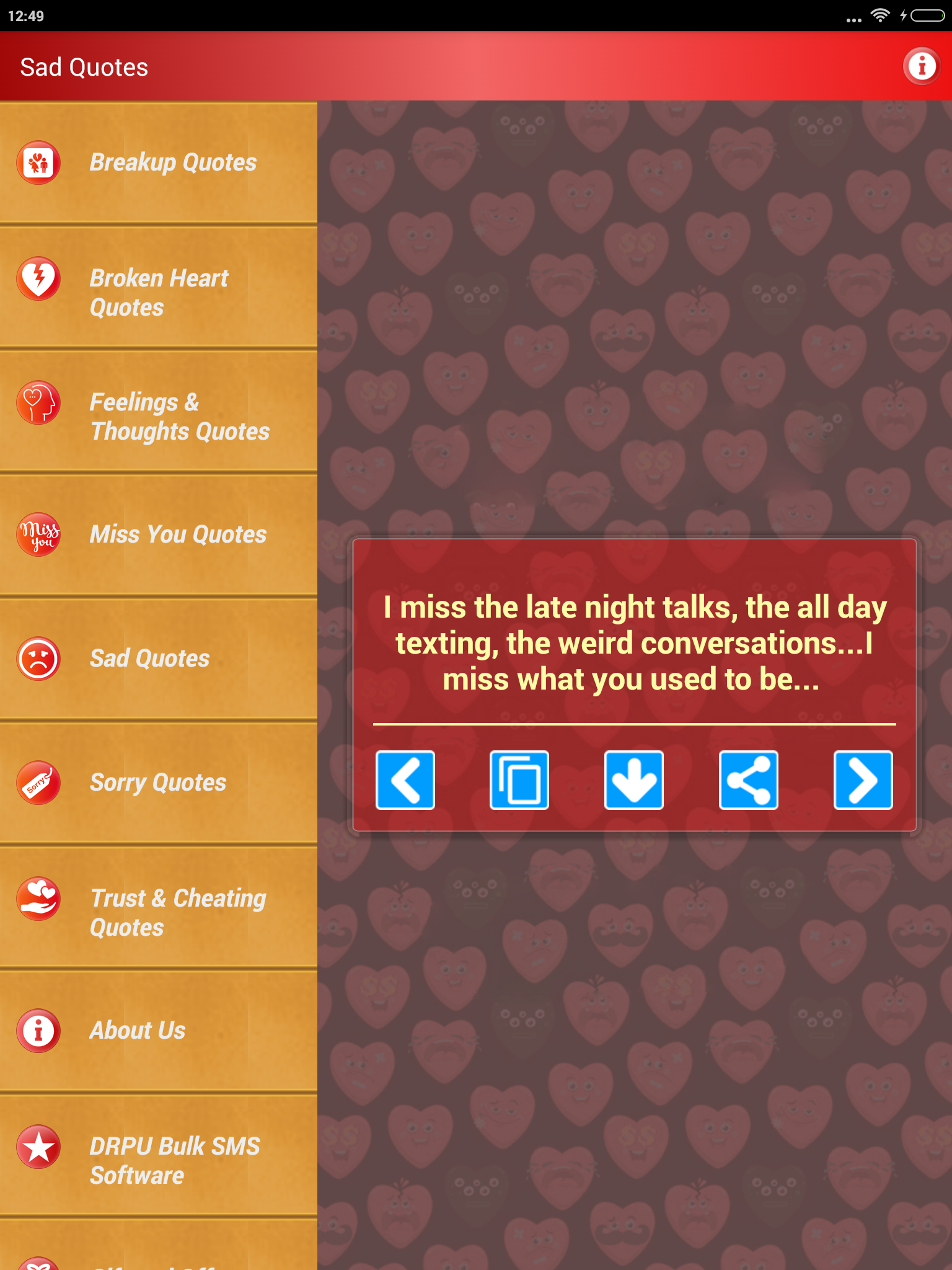 Sad & Broken Heart Pain Status Screenshot 14