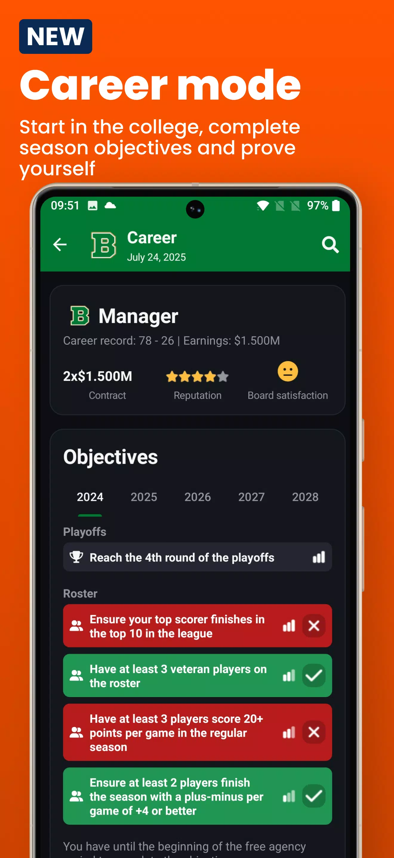 Basketball Legacy Manager 26 Screenshot 8 