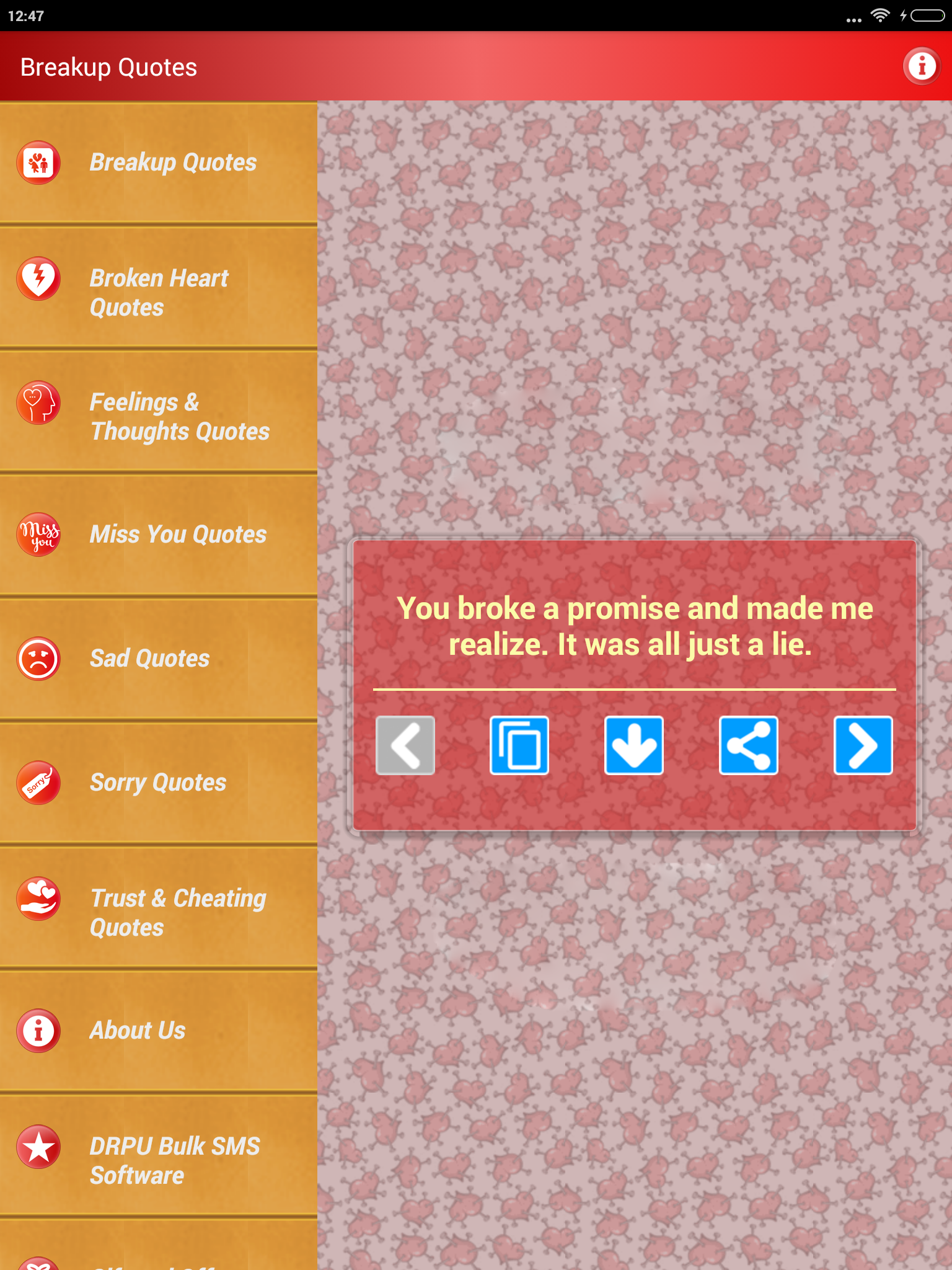 Sad & Broken Heart Pain Status Screenshot 9
