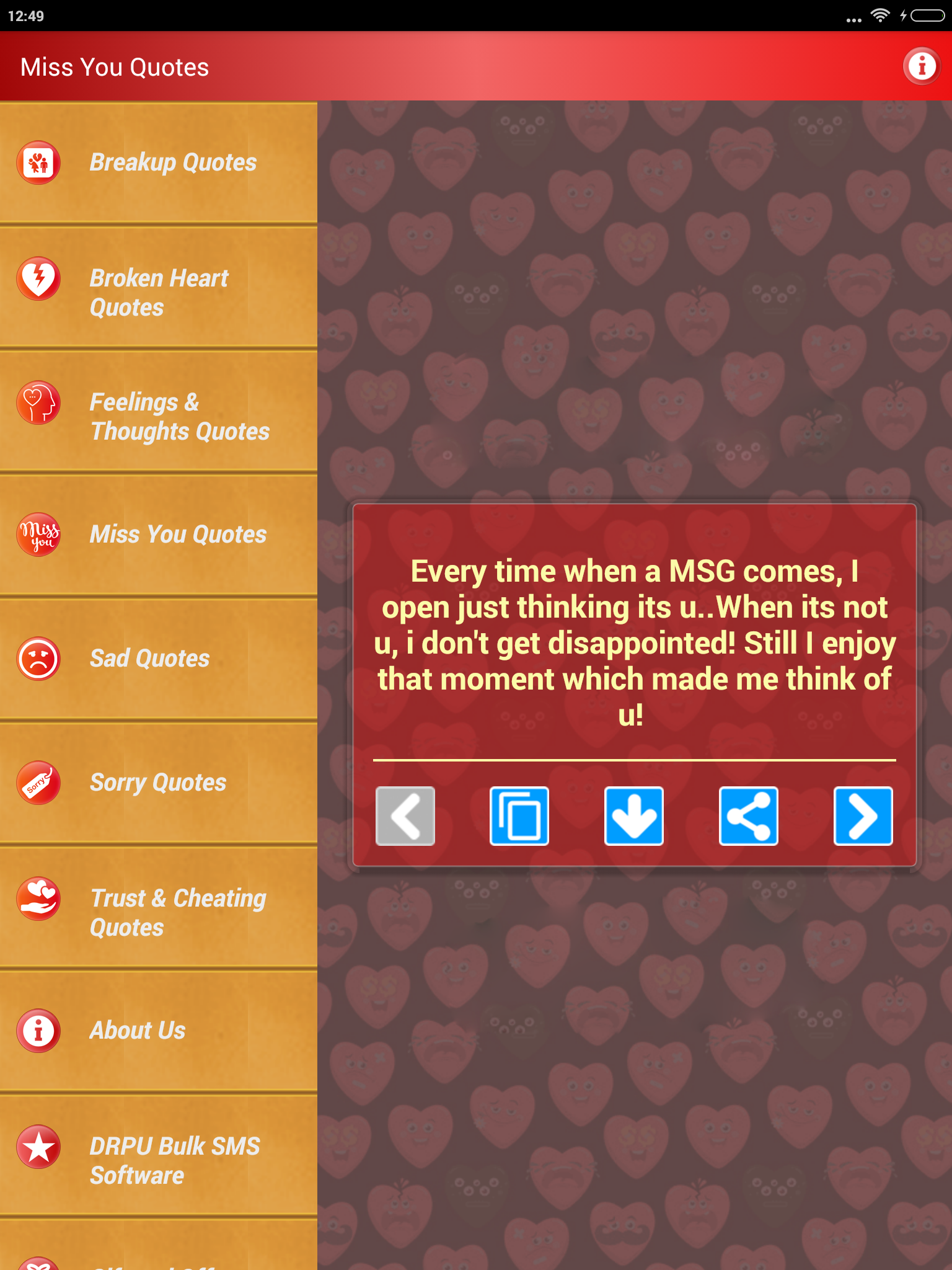 Sad & Broken Heart Pain Status Screenshot 11