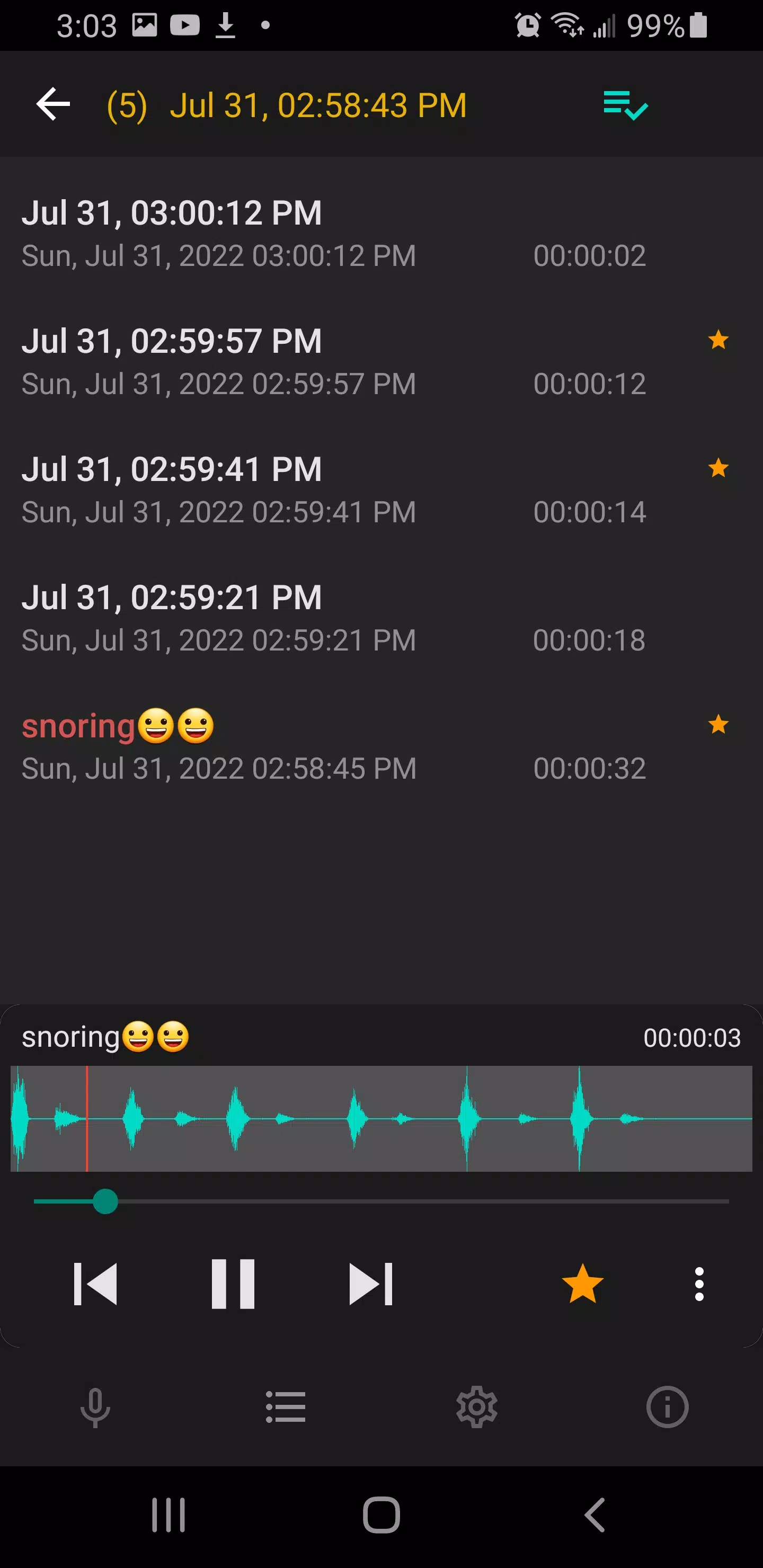 Sleep Recorder Screenshot 2 