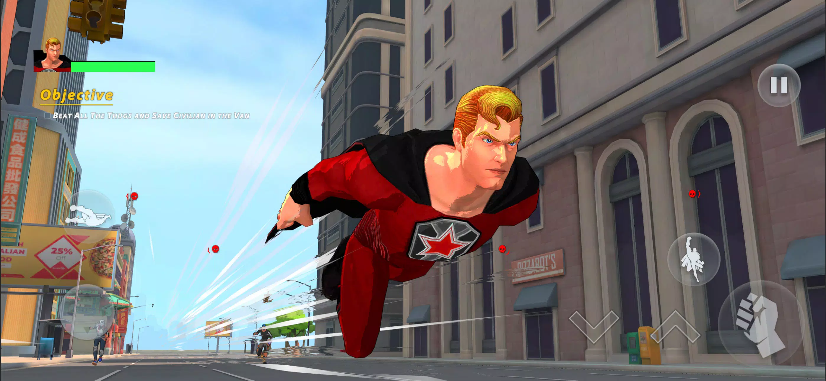 Flying Fuser Rope Fighter Hero Screenshot 2