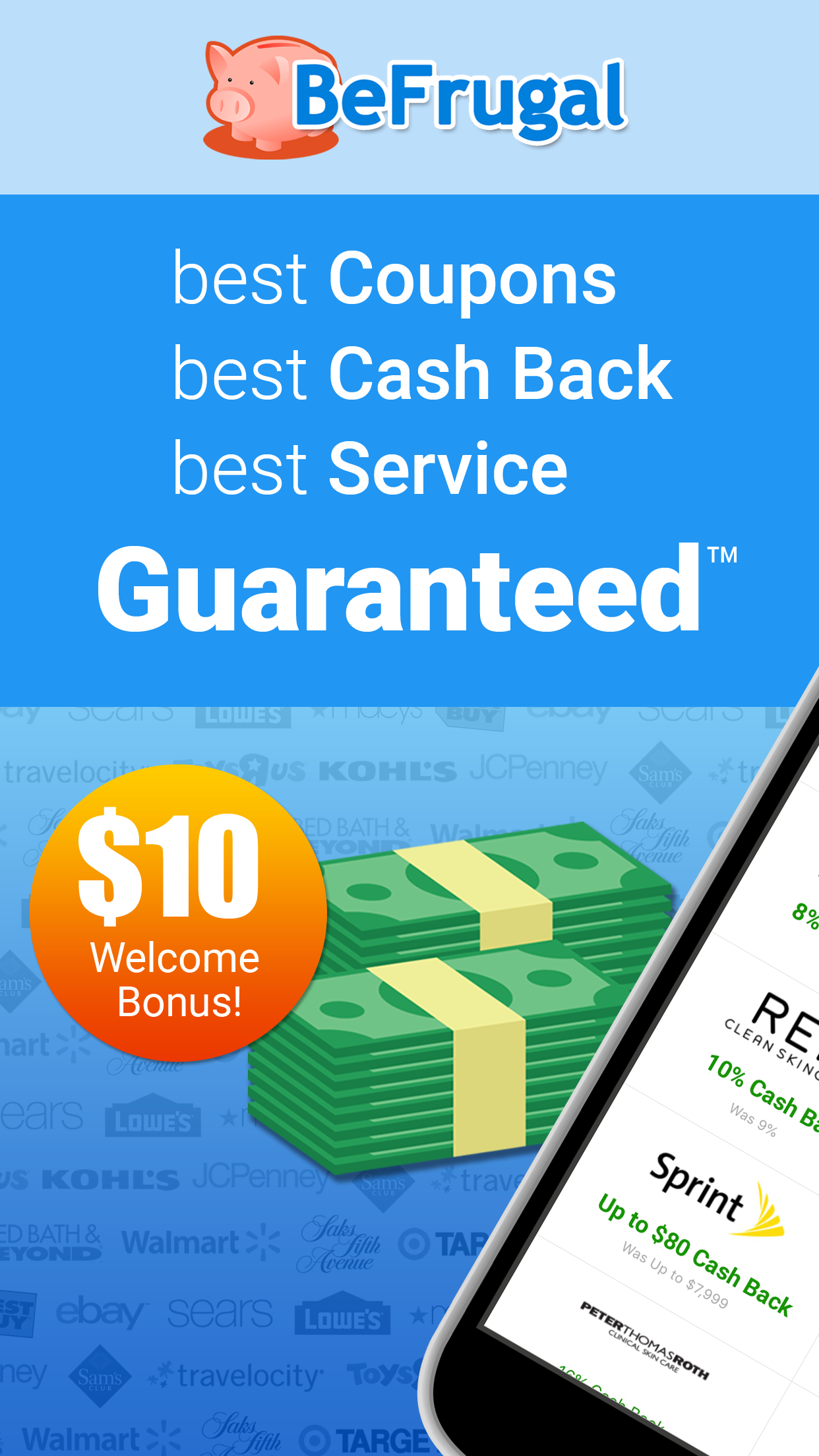 BeFrugal Cash Back & Coupons Screenshot 1 