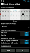 Month Calendar Widget Screenshot 8