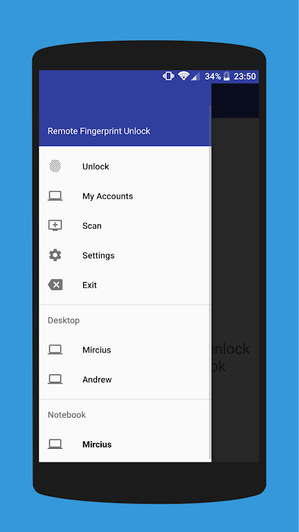 Remote Fingerprint Unlock Screenshot 2 