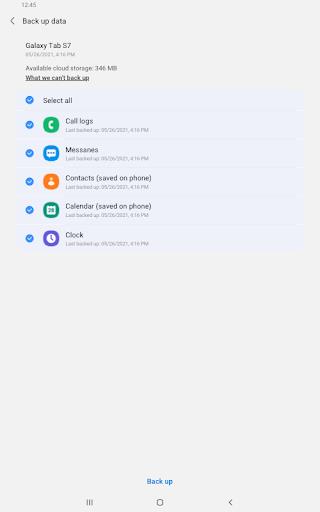 Samsung Cloud for Wear OS Screenshot 1 