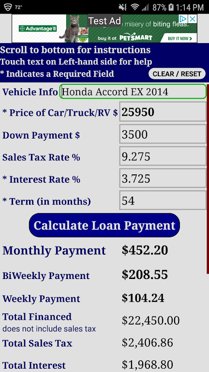 Car Truck Payment Calculator Screenshot 2 