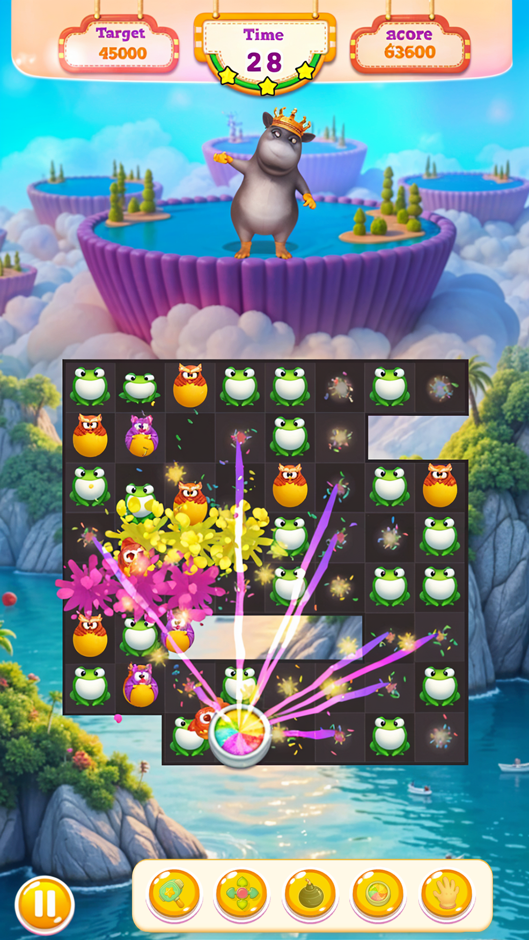 Hippo Friends Animal Match 3 Screenshot 1 