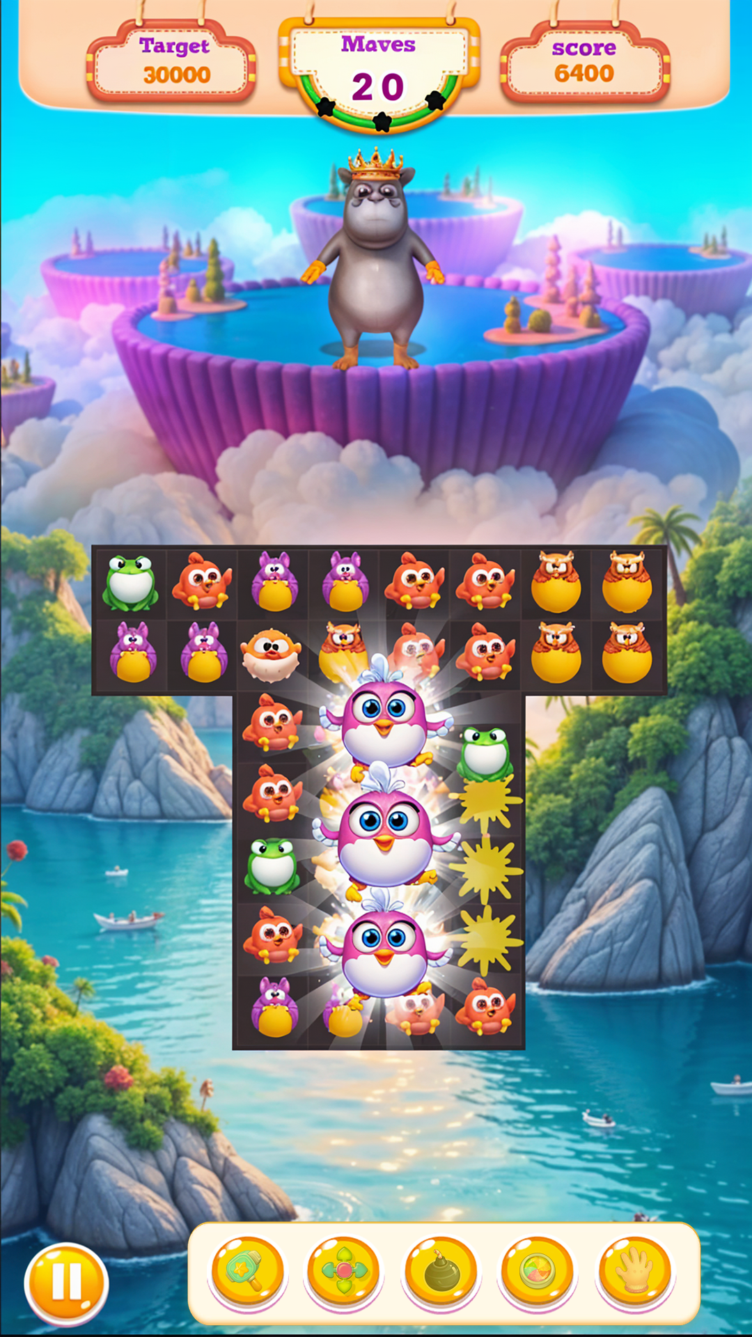 Hippo Friends Animal Match 3 Screenshot 3 