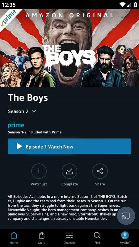 Amazon Prime Video Screenshot 1