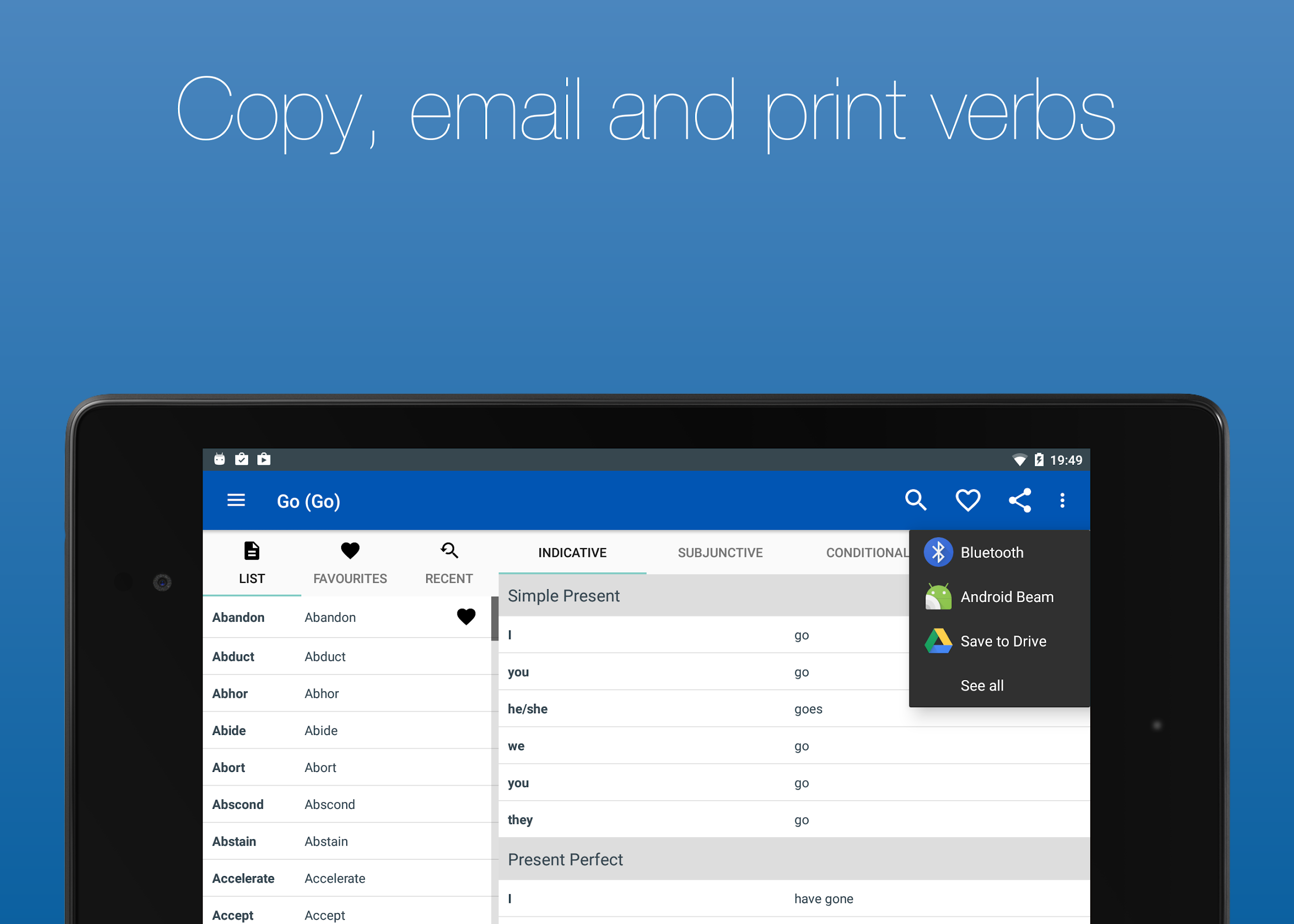 English Verb Conjugator Screenshot 10