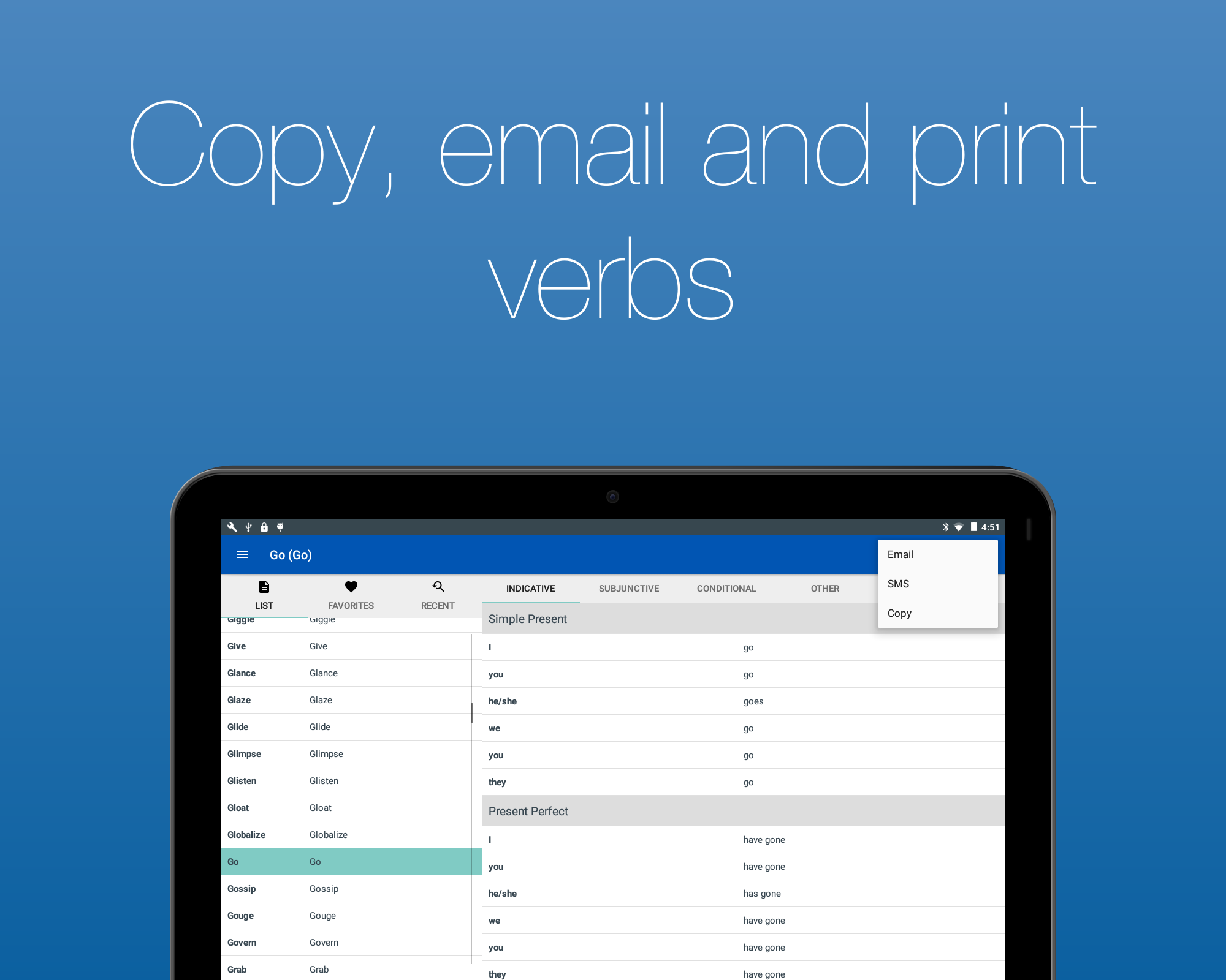 English Verb Conjugator Screenshot 16