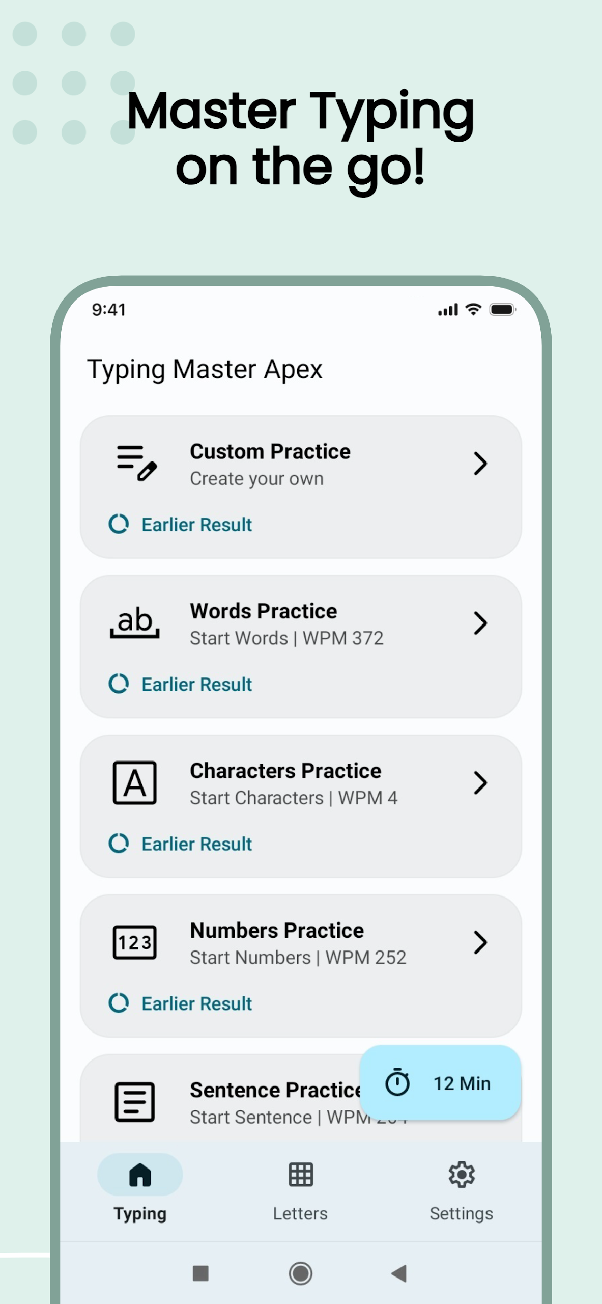 Typing Master Apex Screenshot 1