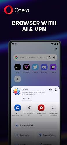 Opera browser with AI Screenshot 1 