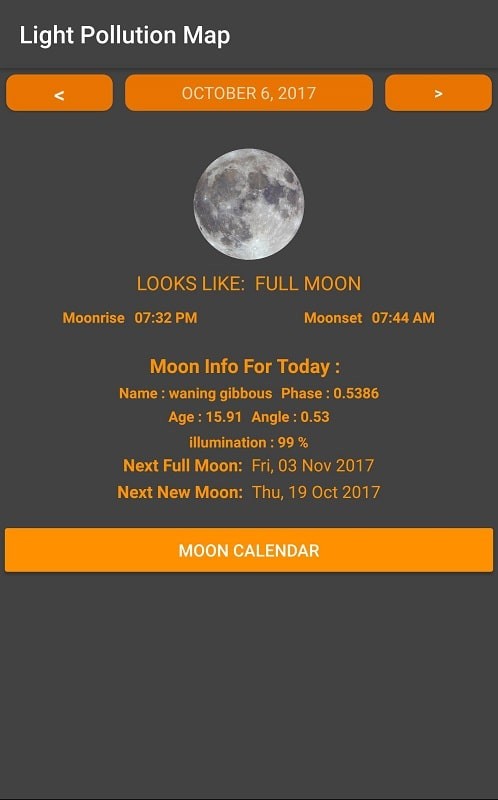Light Pollution Map Screenshot 2 