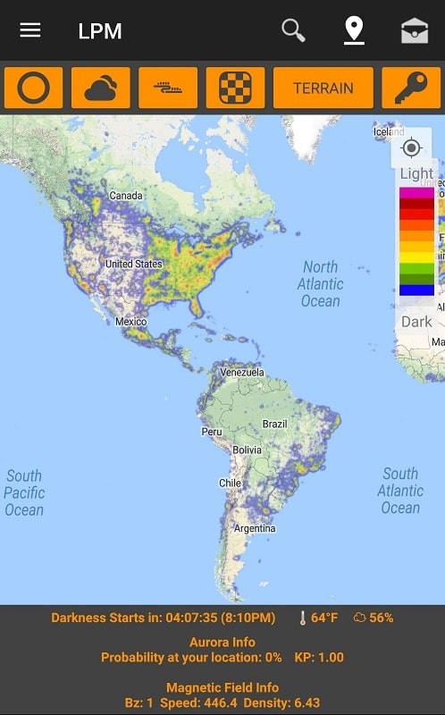 Light Pollution Map Screenshot 1 
