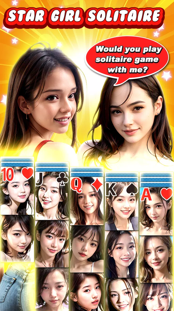 Girl Solitaire Model Klondike Screenshot 4 