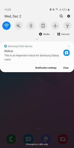 Samsung Push Service Screenshot 2 