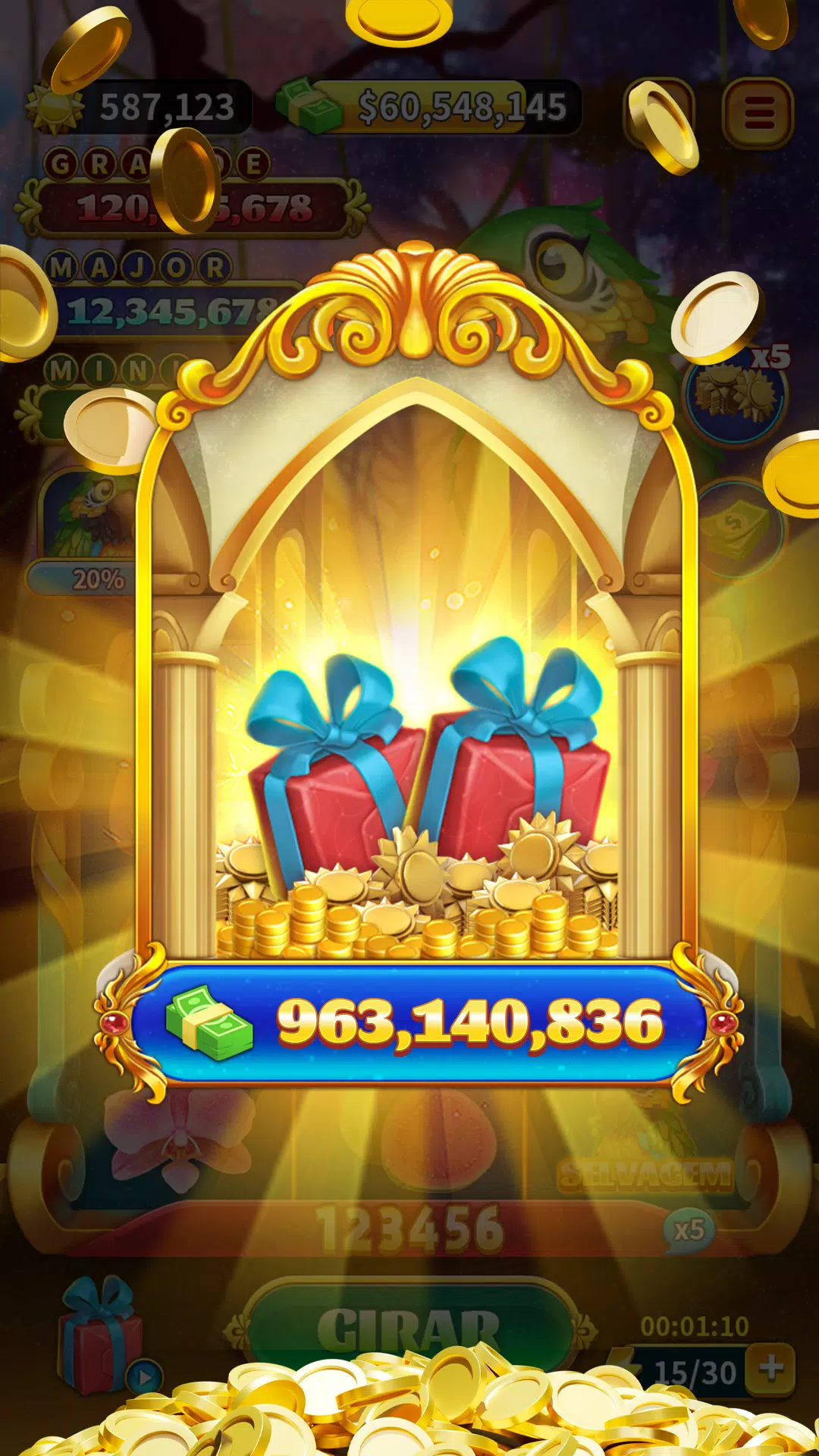 Arara da Fortuna Slots Grátis Screenshot 1 