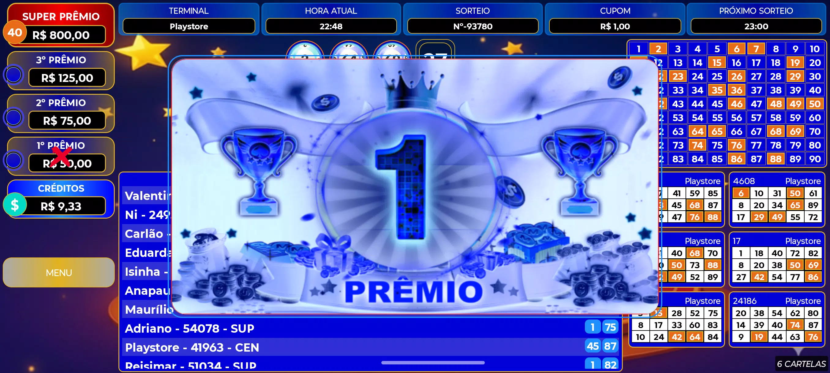 Bingo Super Prêmios Screenshot 2 