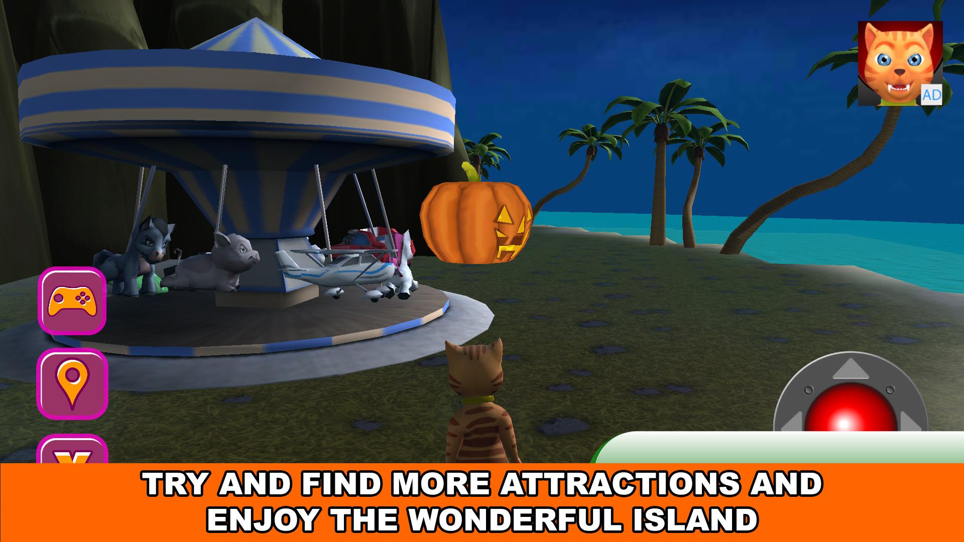 Halloween Cat Theme Park 3D Screenshot 4