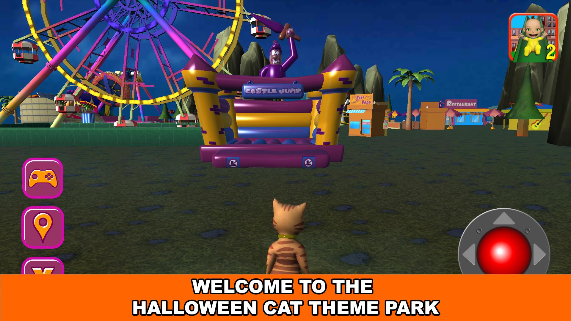 Halloween Cat Theme Park 3D Screenshot 8